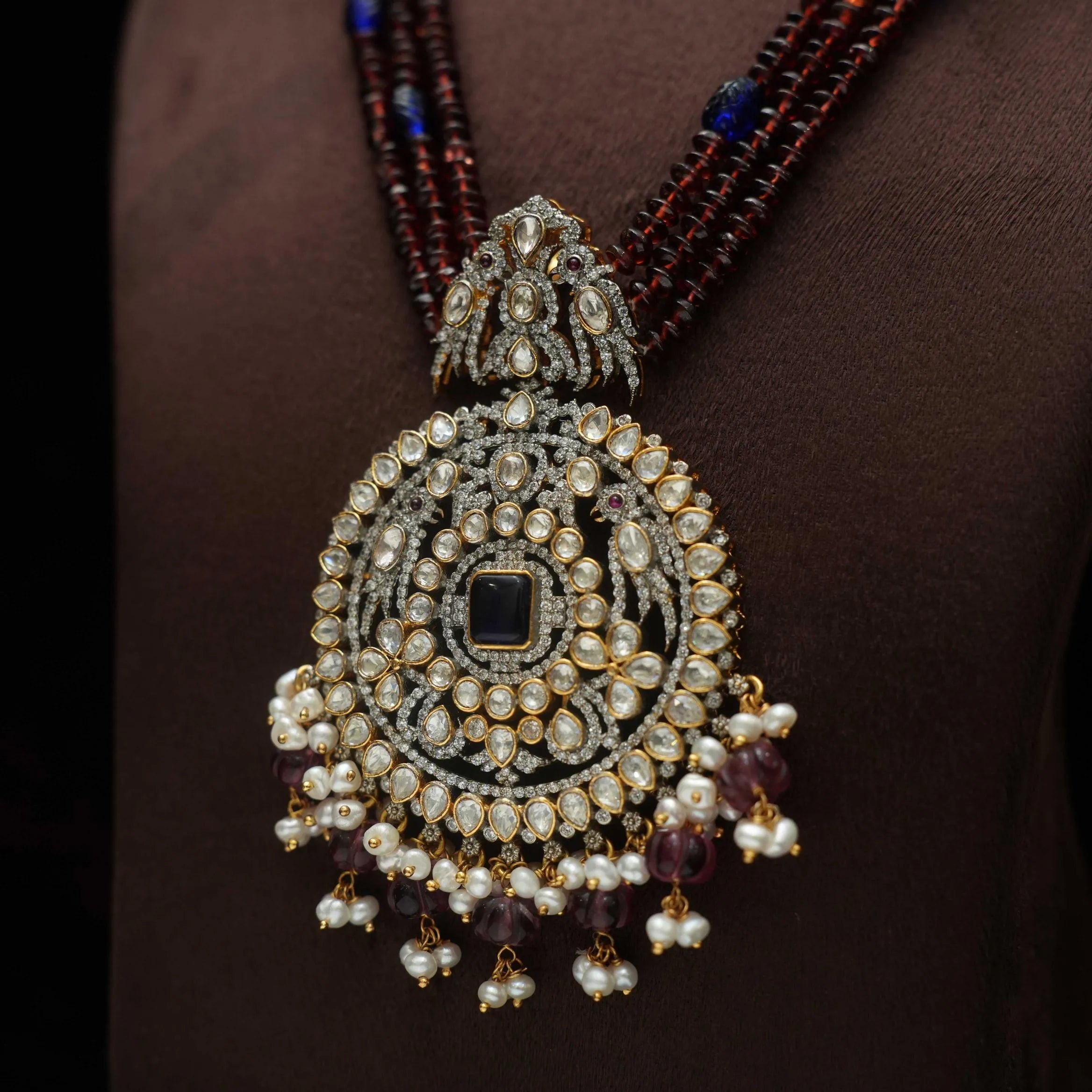 Rudra Silver Moissanite Necklace