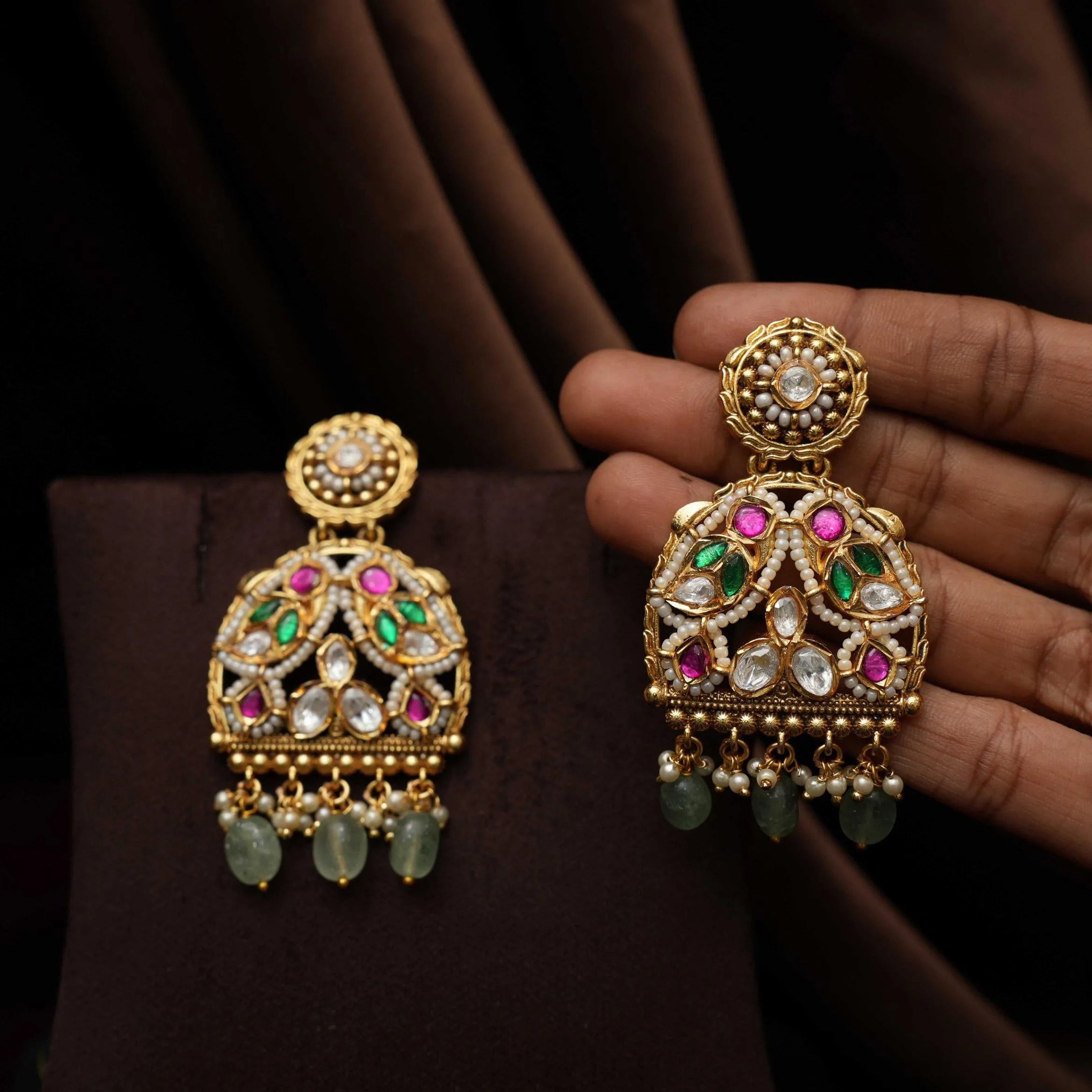 Ruhika Polki Designer Earrings