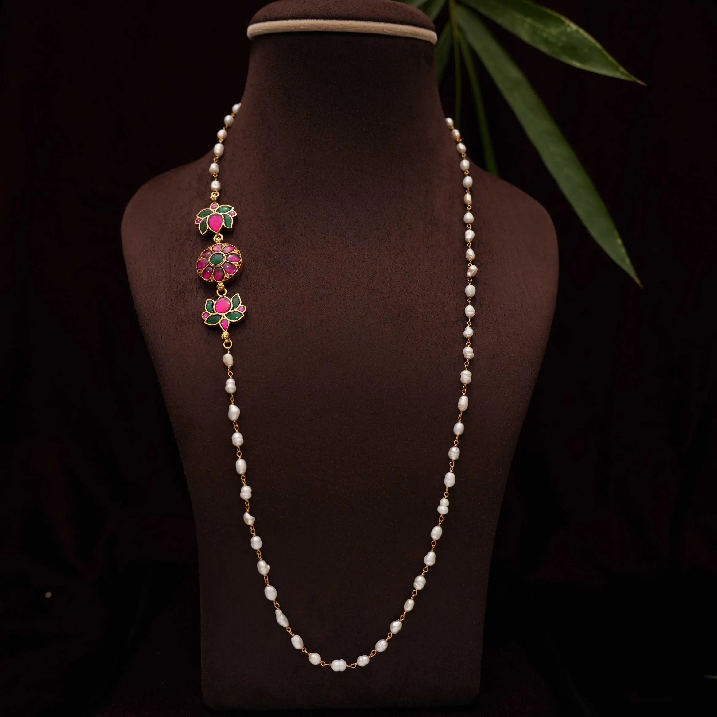 Rusha Silver Mugappu Chain - Beevi