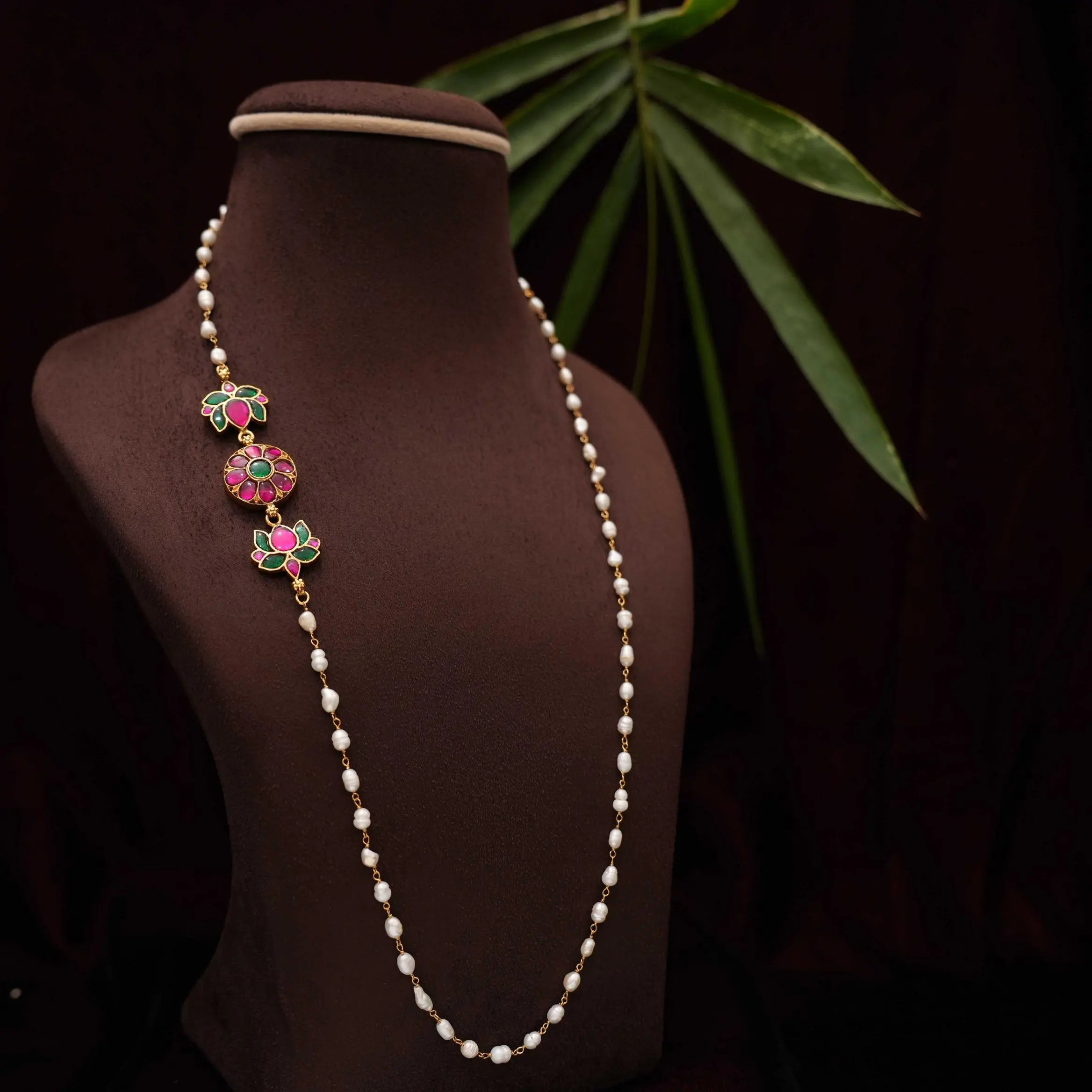 Rusha Silver Mugappu Chain - Beevi