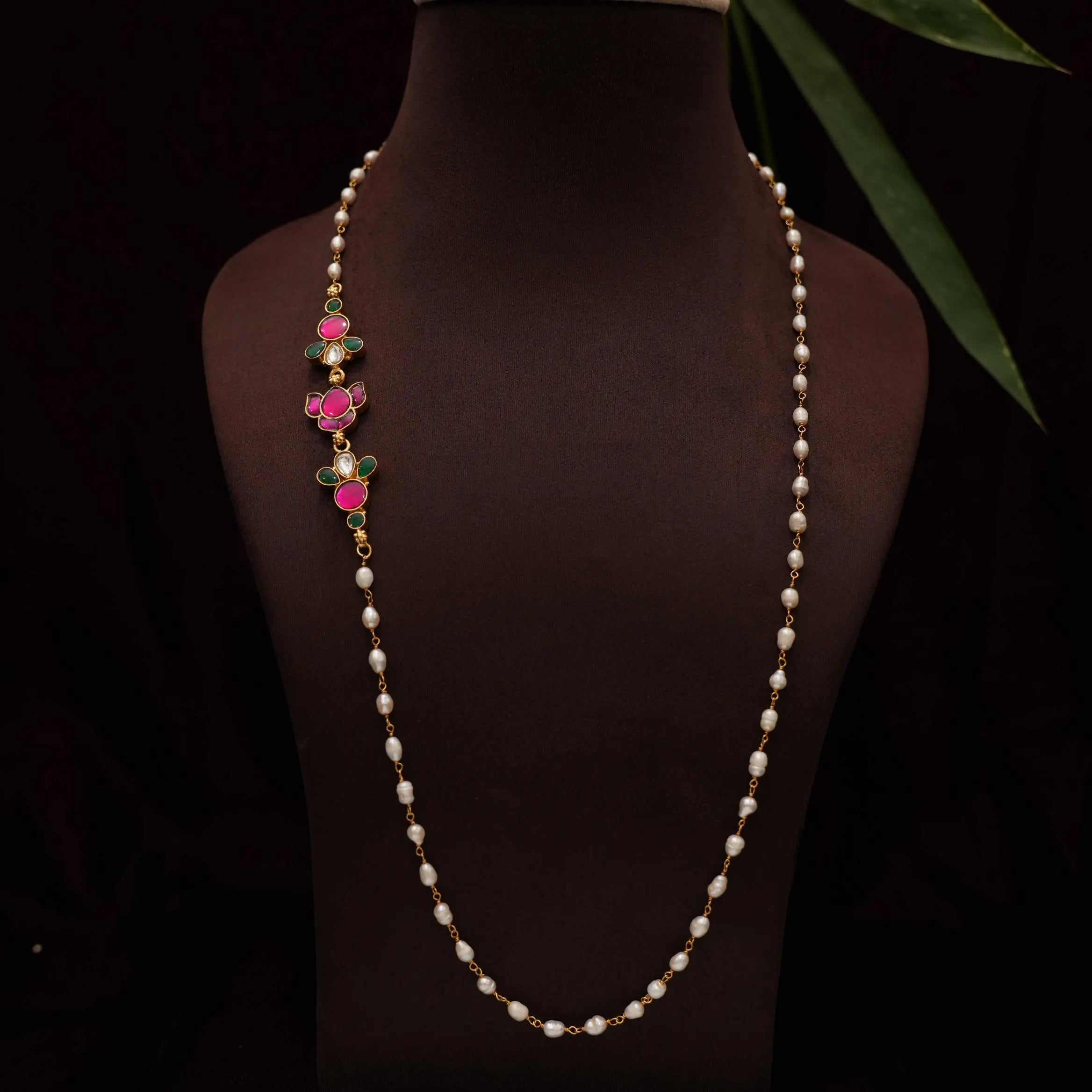 Rusha Silver Mugappu Chain - Vigna