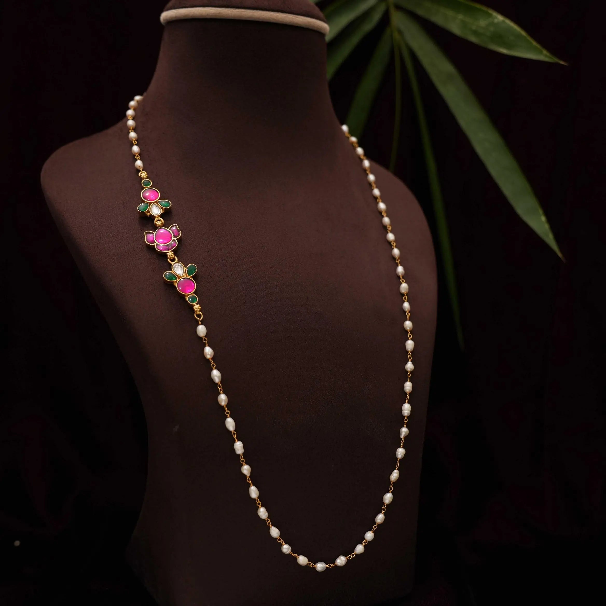 Rusha Silver Mugappu Chain - Vigna