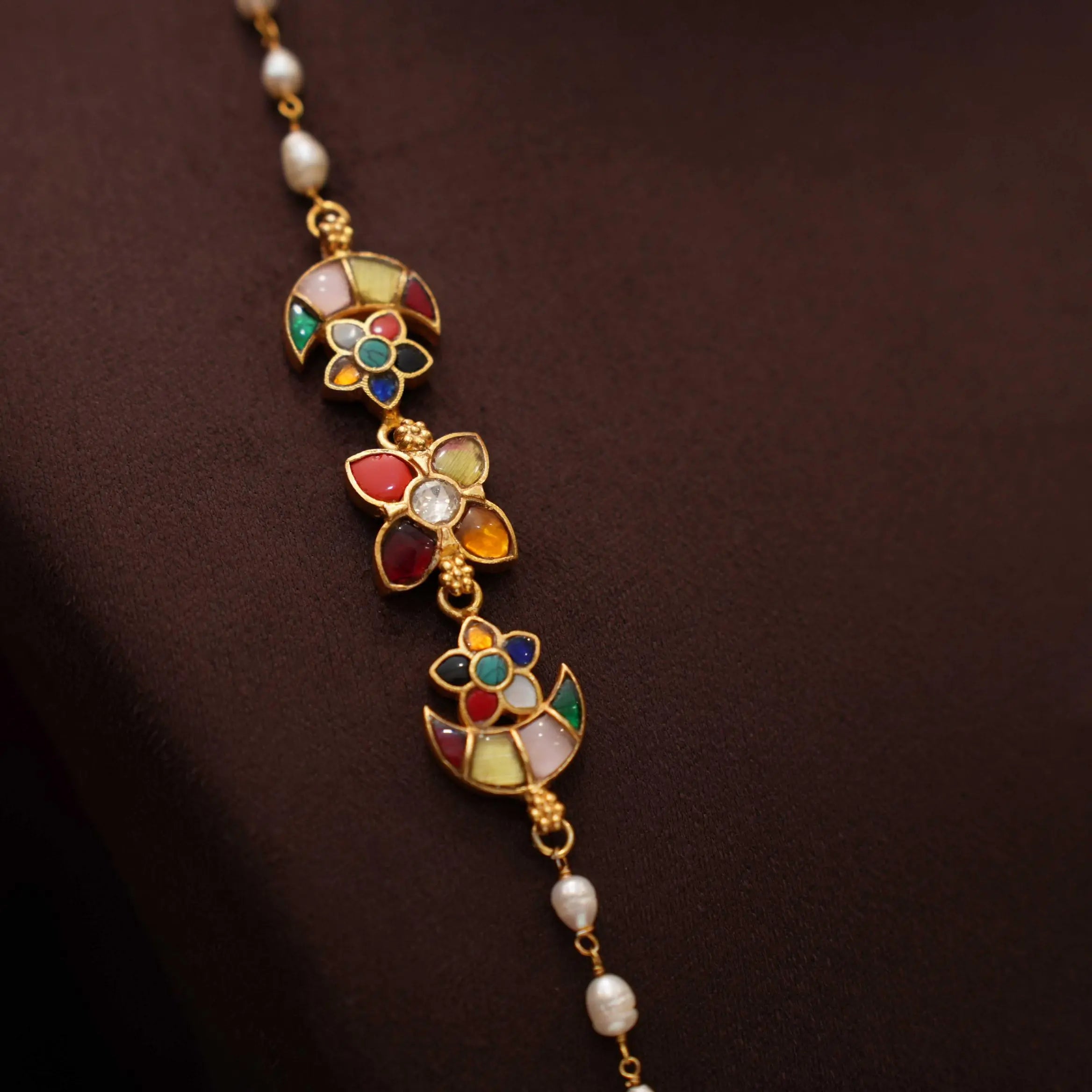 Rusha Silver Mugappu Chain - Yazhini