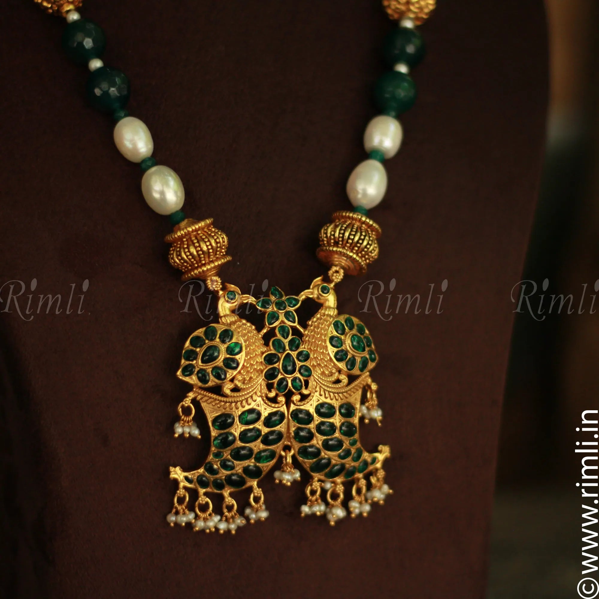 Silver Peacock Necklace - Rimli Boutique