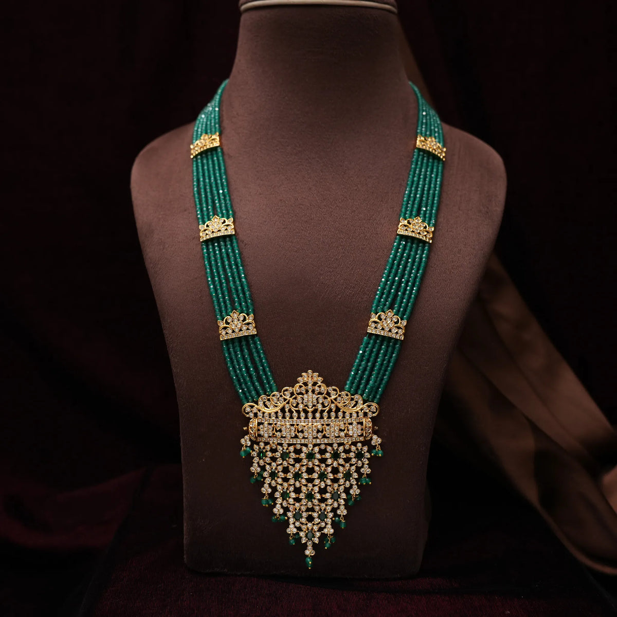 Ayushmati Beaded Necklace - Green