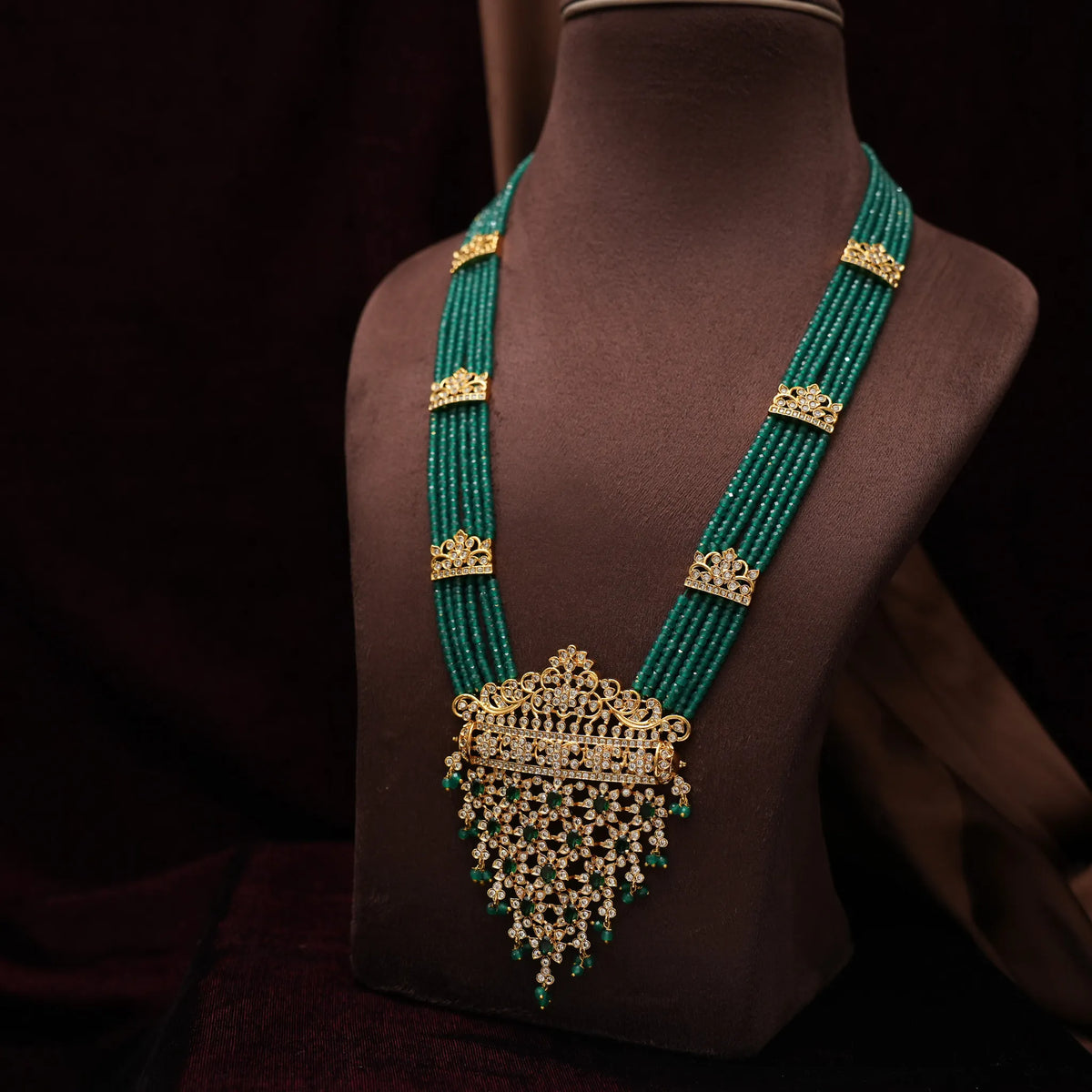 Ayushmati Beaded Necklace - Green