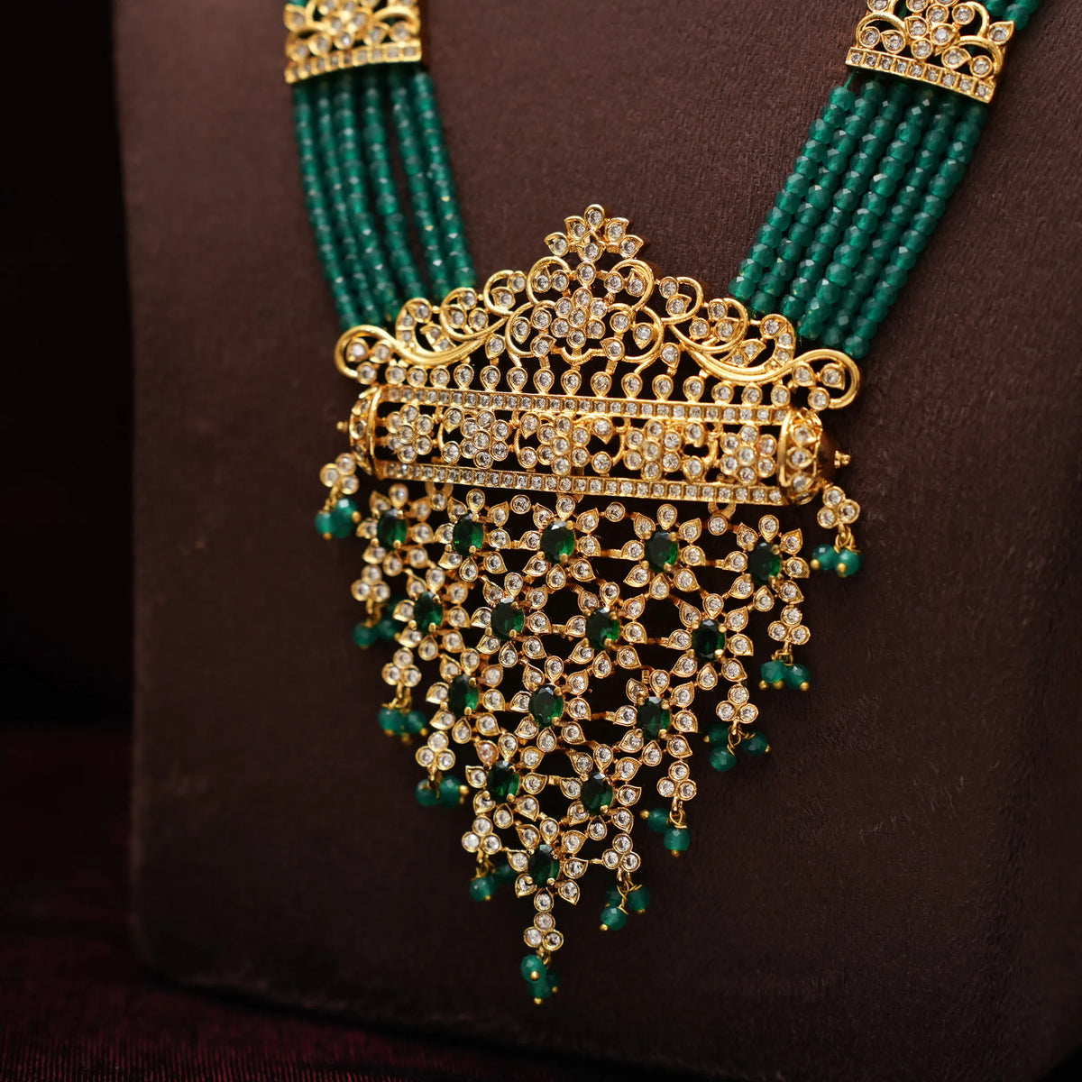 Ayushmati Beaded Necklace - Green