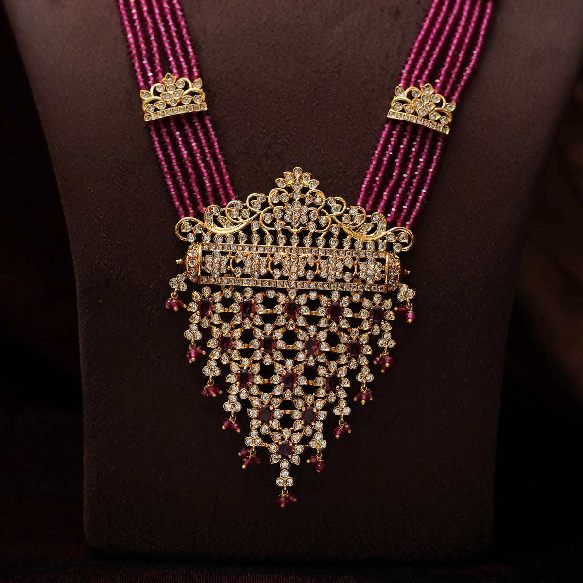 Ayushmati Beaded Necklace - Pink