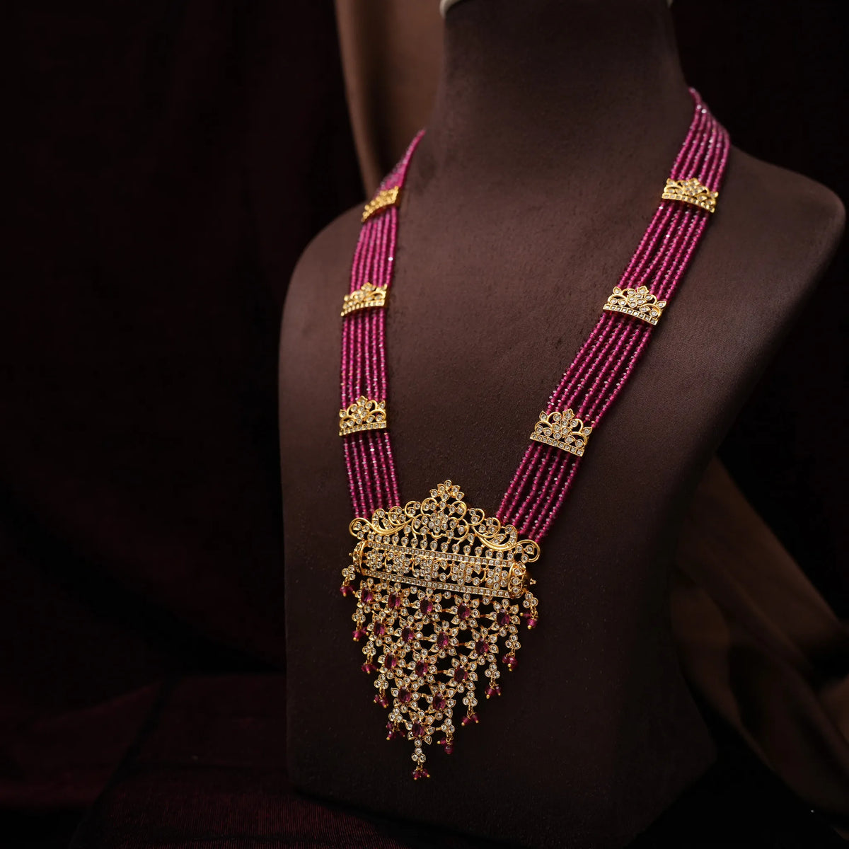 Ayushmati Beaded Necklace - Pink