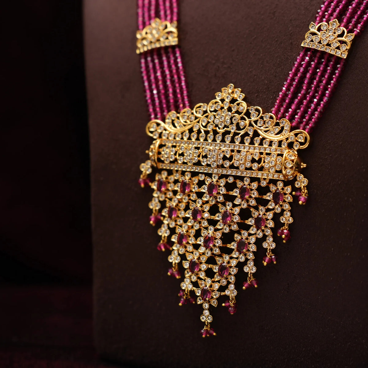 Ayushmati Beaded Necklace - Pink
