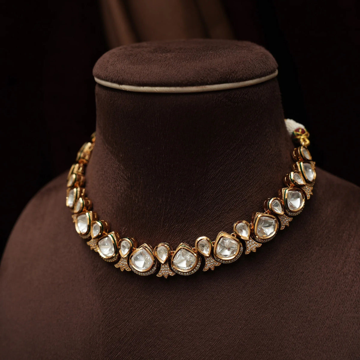 Ashna Victorian Polki Necklace - White