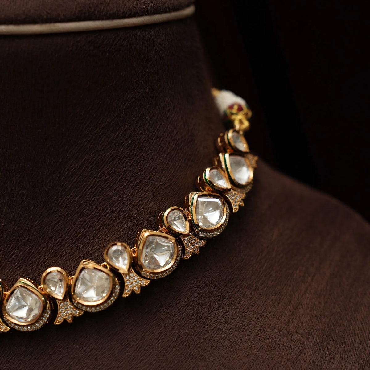 Ashna Victorian Polki Necklace - White
