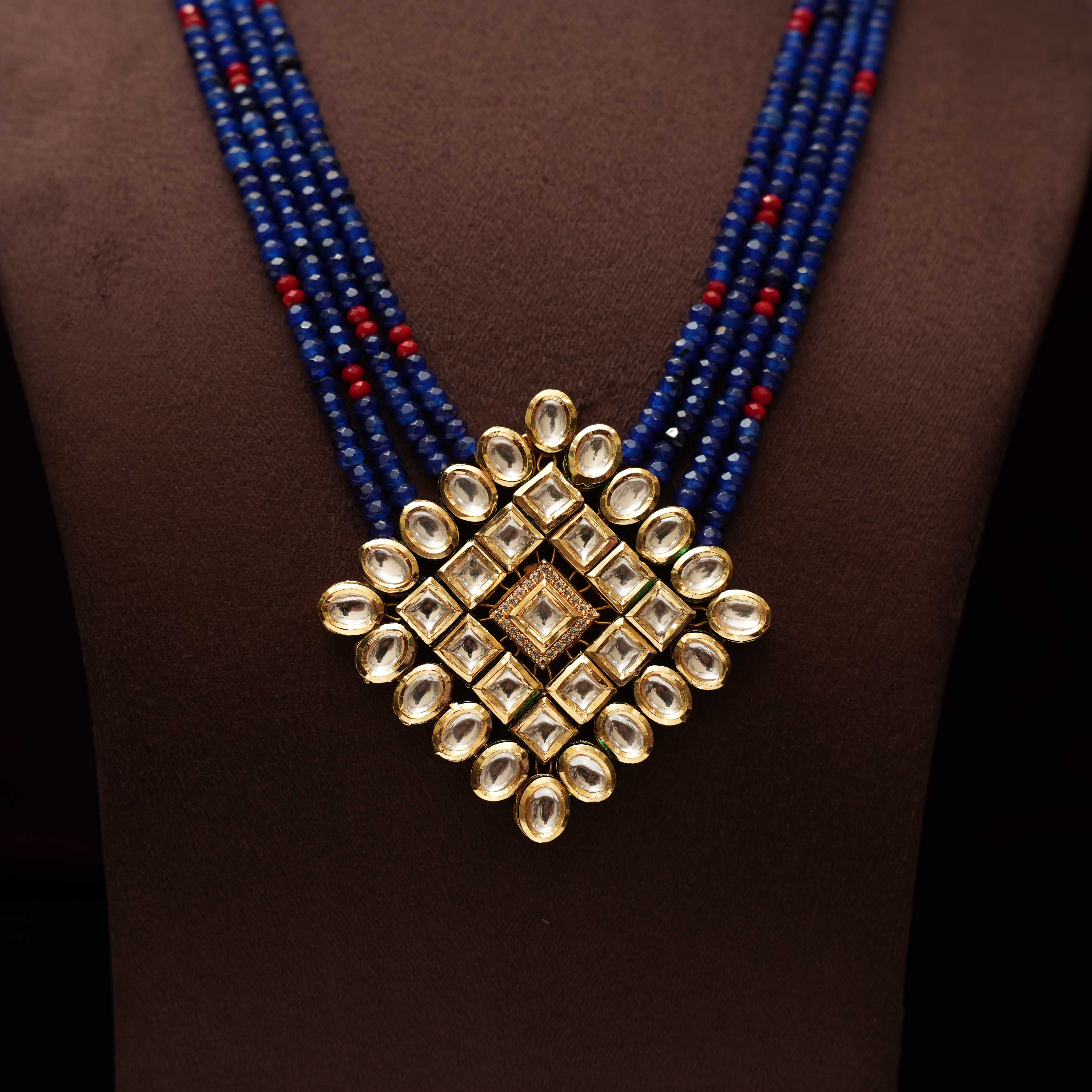 Tanya Beaded Kundan Necklace - Rimli Boutique