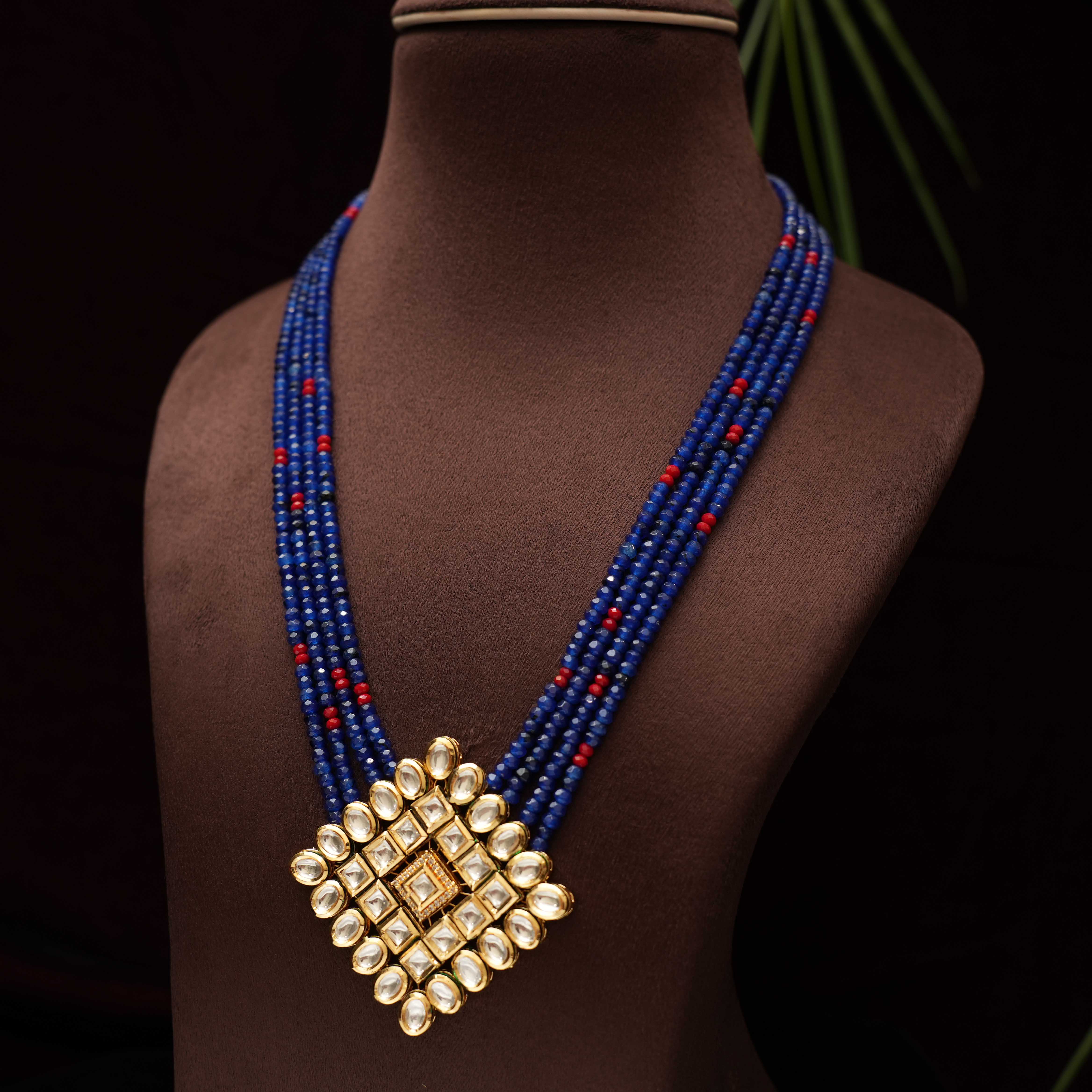 Tanya Beaded Kundan Necklace - Rimli Boutique