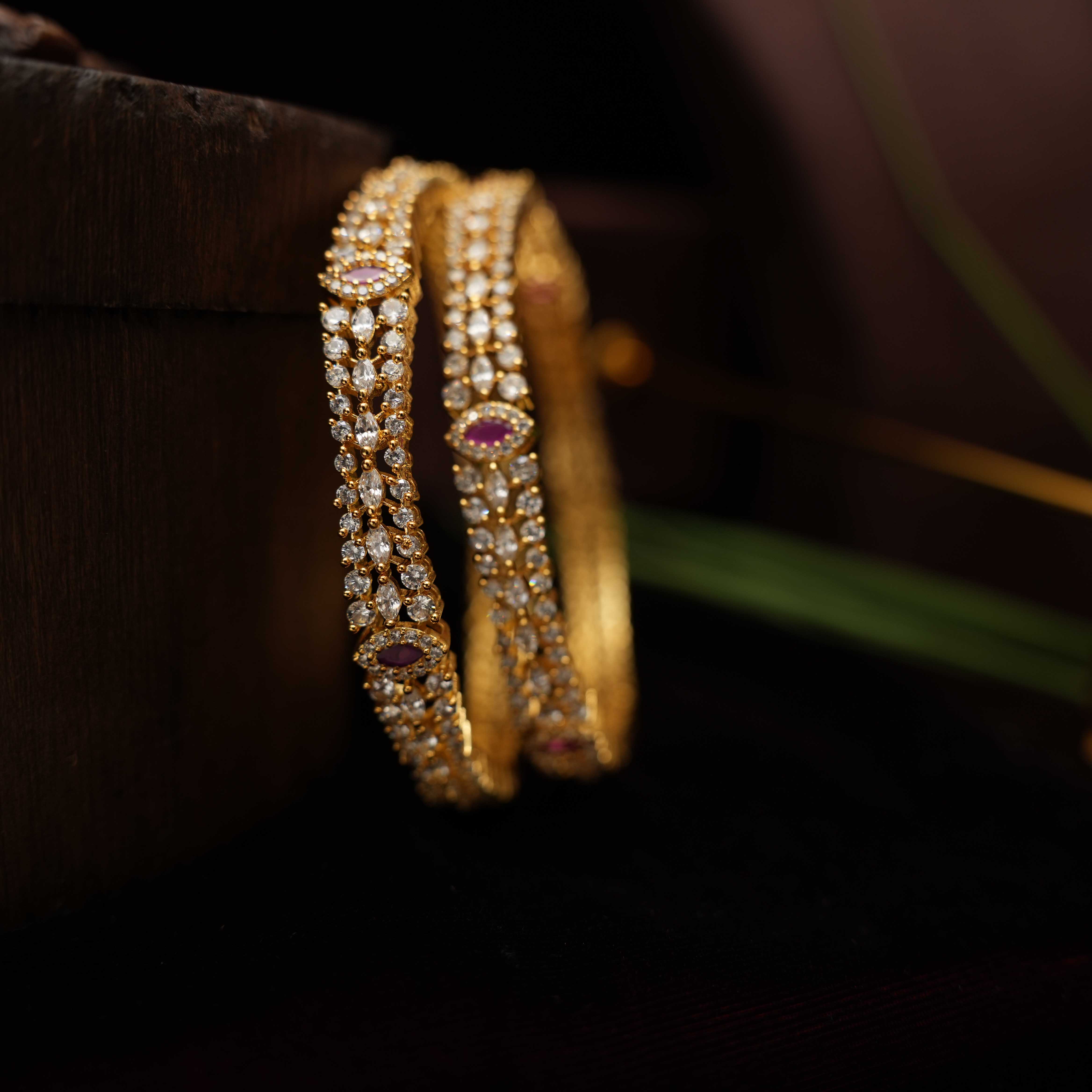 Layla Zircon Bangle (Pair) - Rimli Boutique