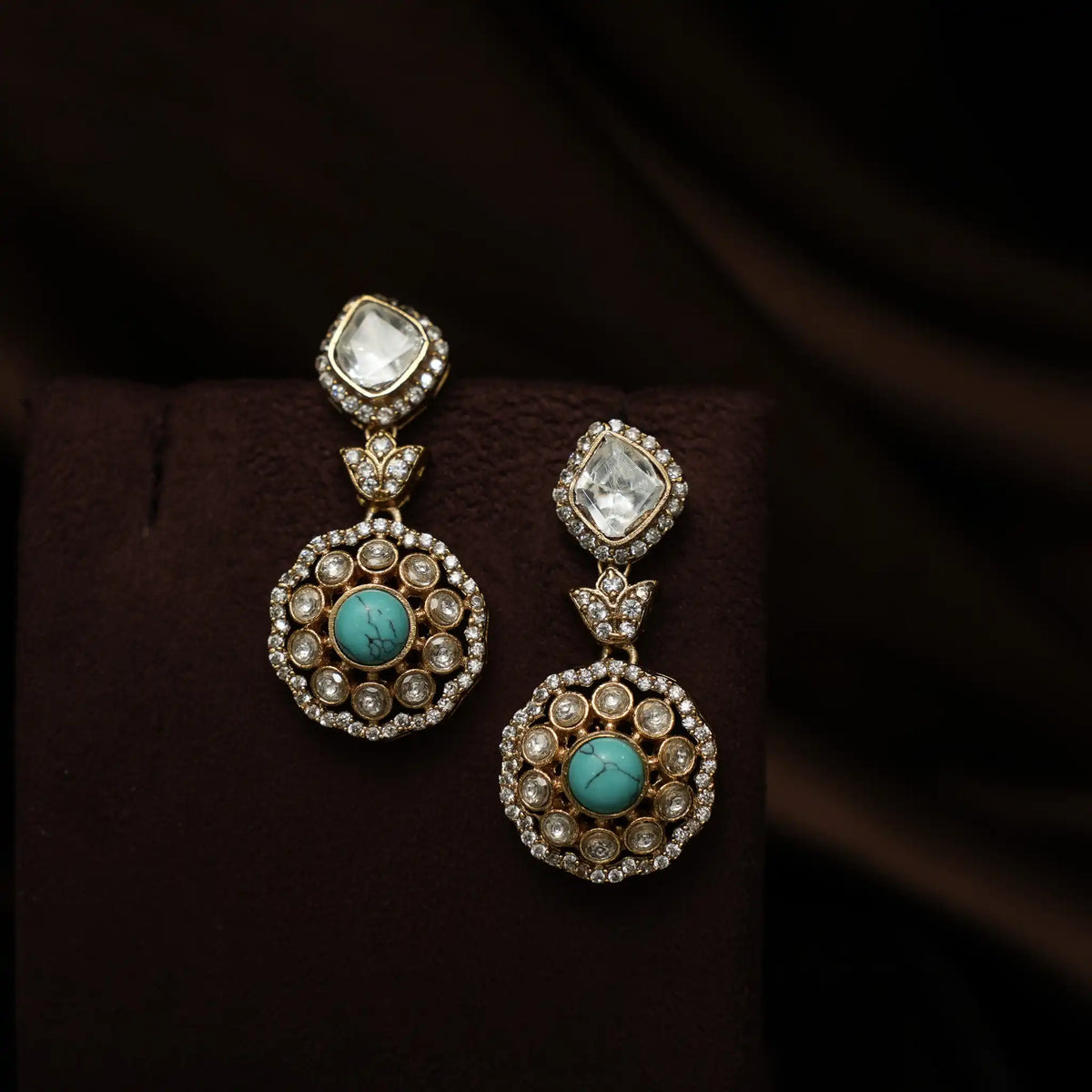 Madhvi Polki Necklace - Turquoise