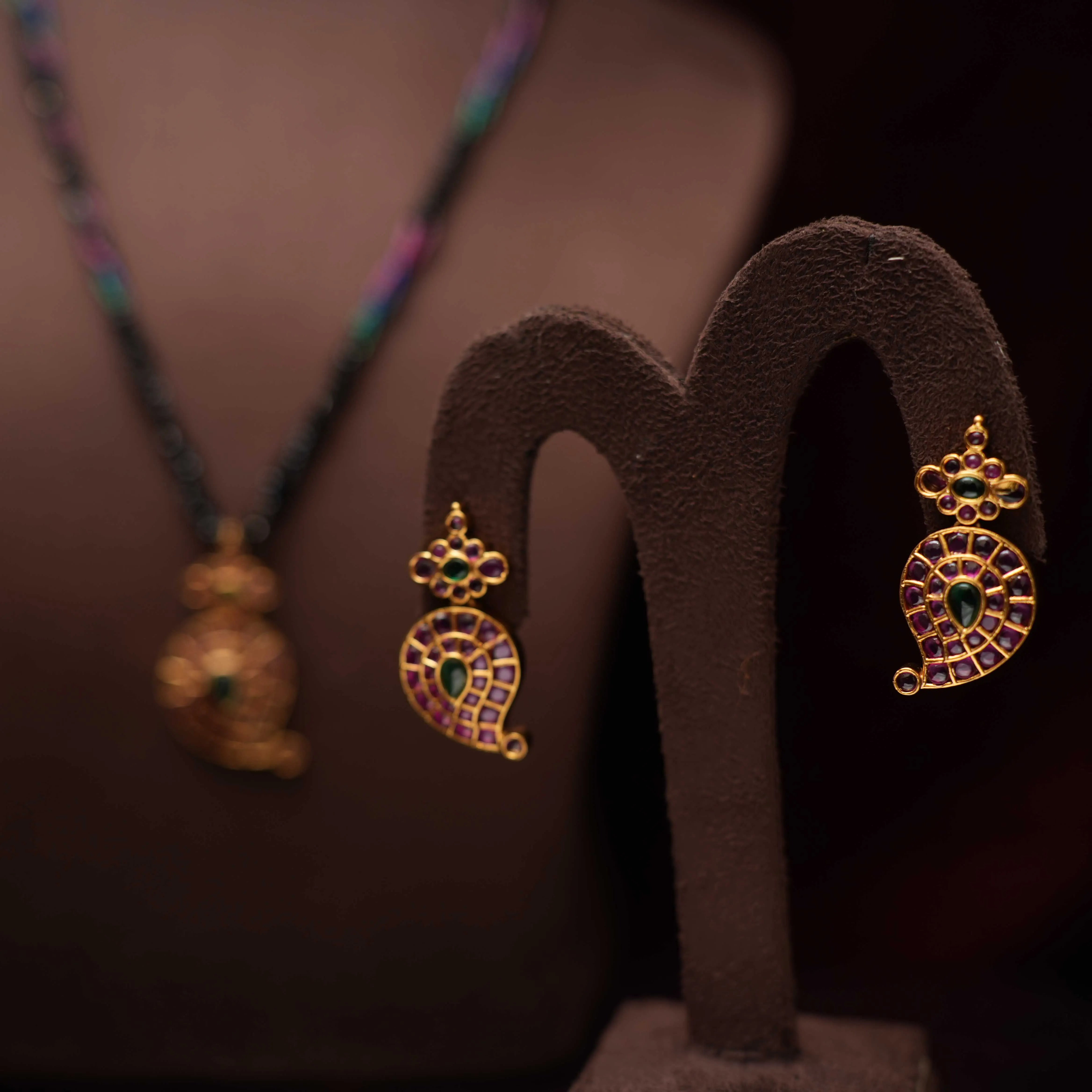 Niya Antique Beaded Necklace - Red - Rimli Boutique