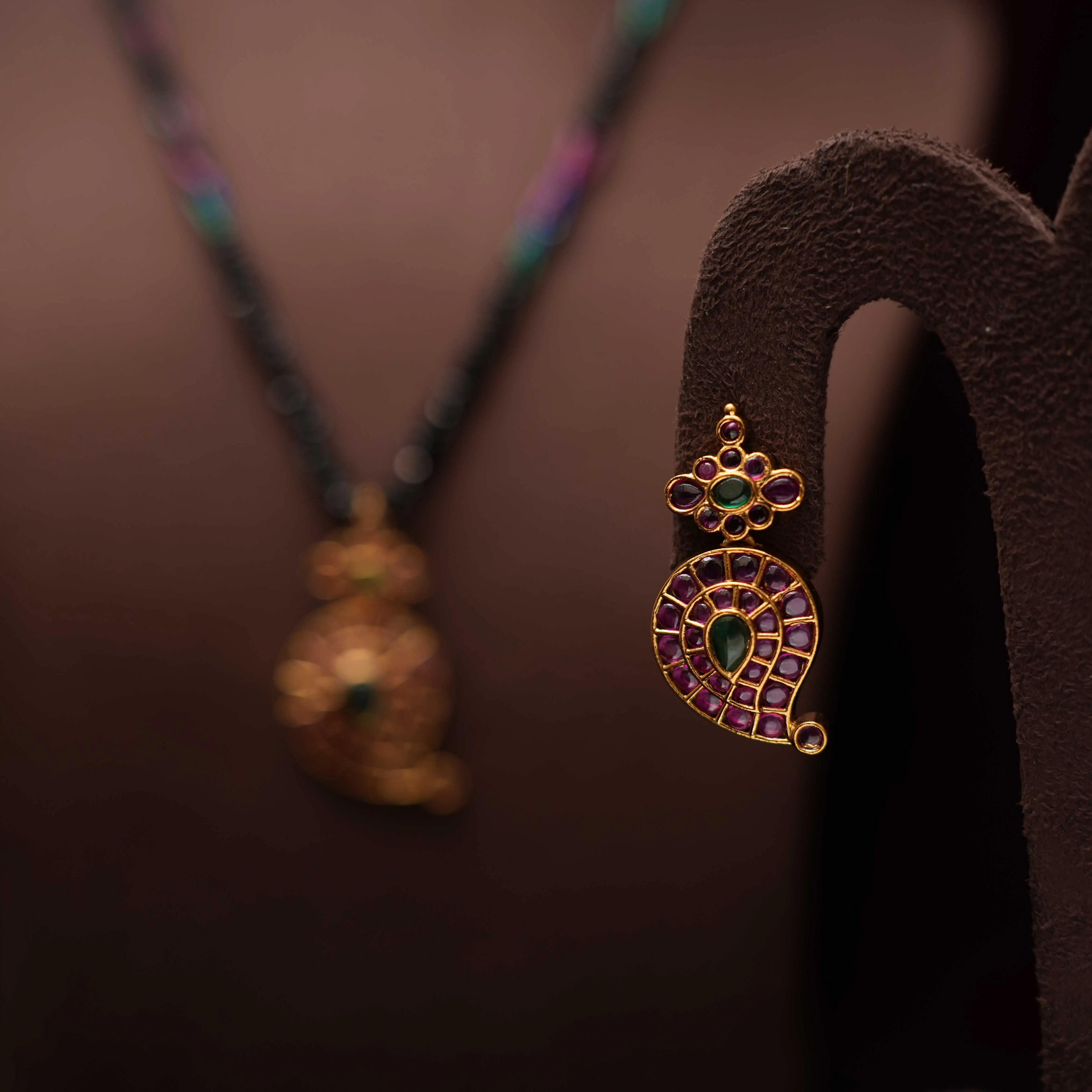 Niya Antique Beaded Necklace - Red - Rimli Boutique