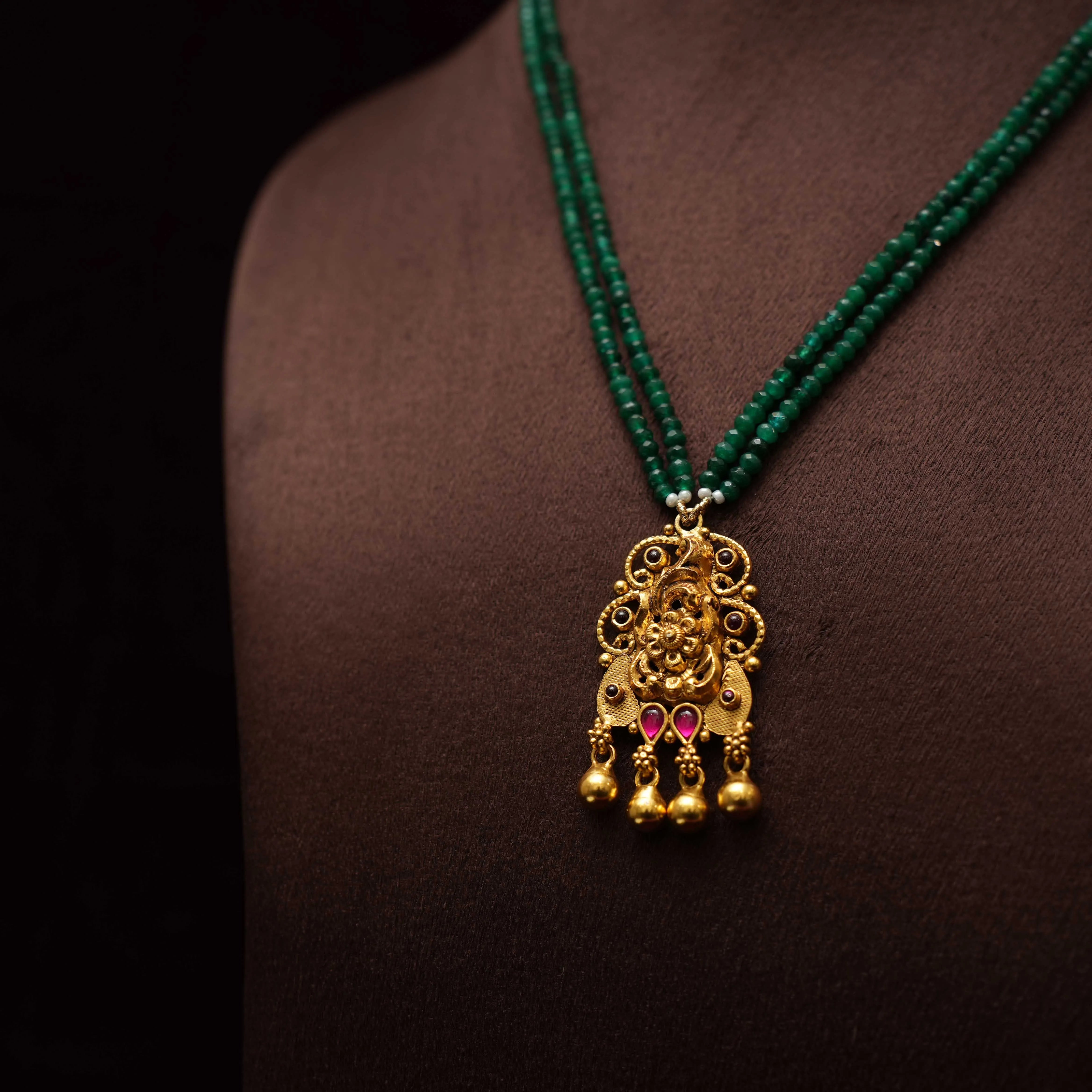 Anshi Silver Beaded Necklace - Rimli Boutique