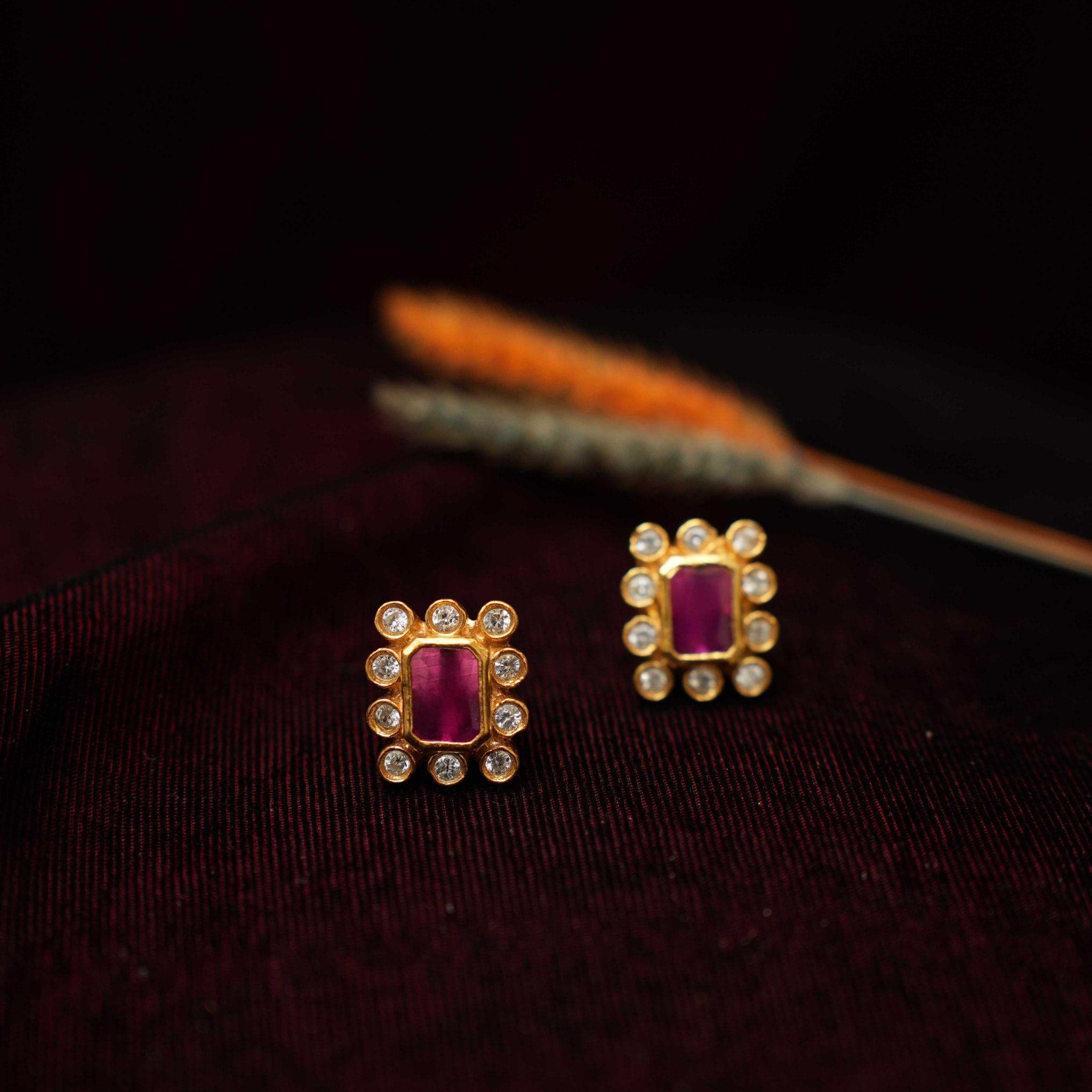 Eshitha Silver Ear Stud - Rimli Boutique