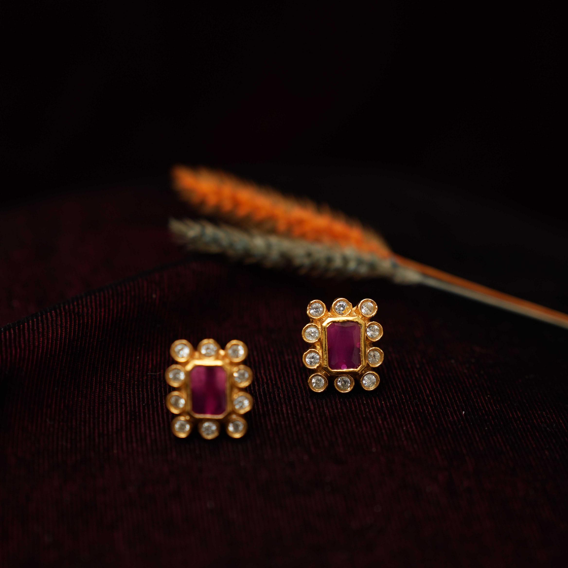 Eshitha Silver Ear Stud - Rimli Boutique