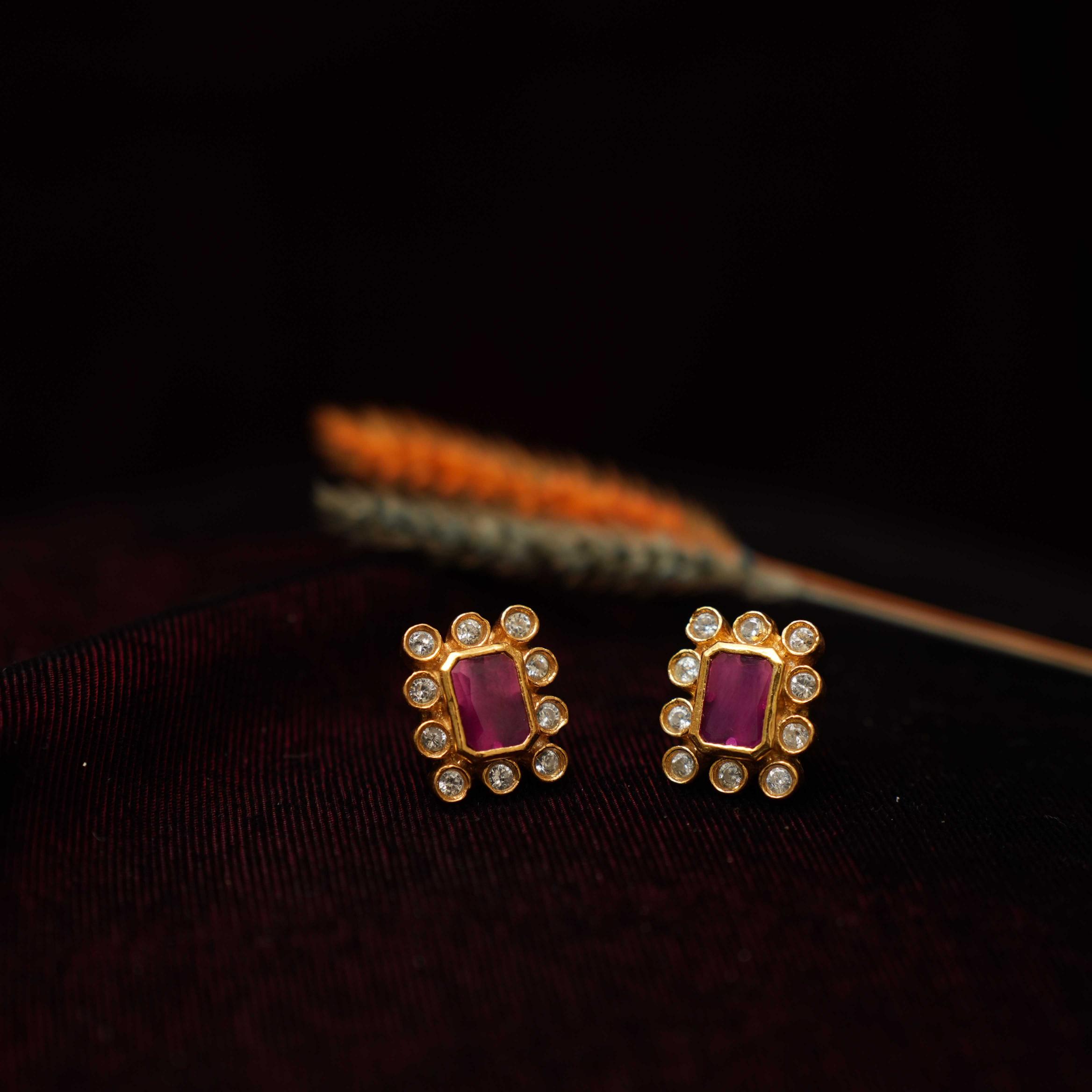 Eshitha Silver Ear Stud - Rimli Boutique