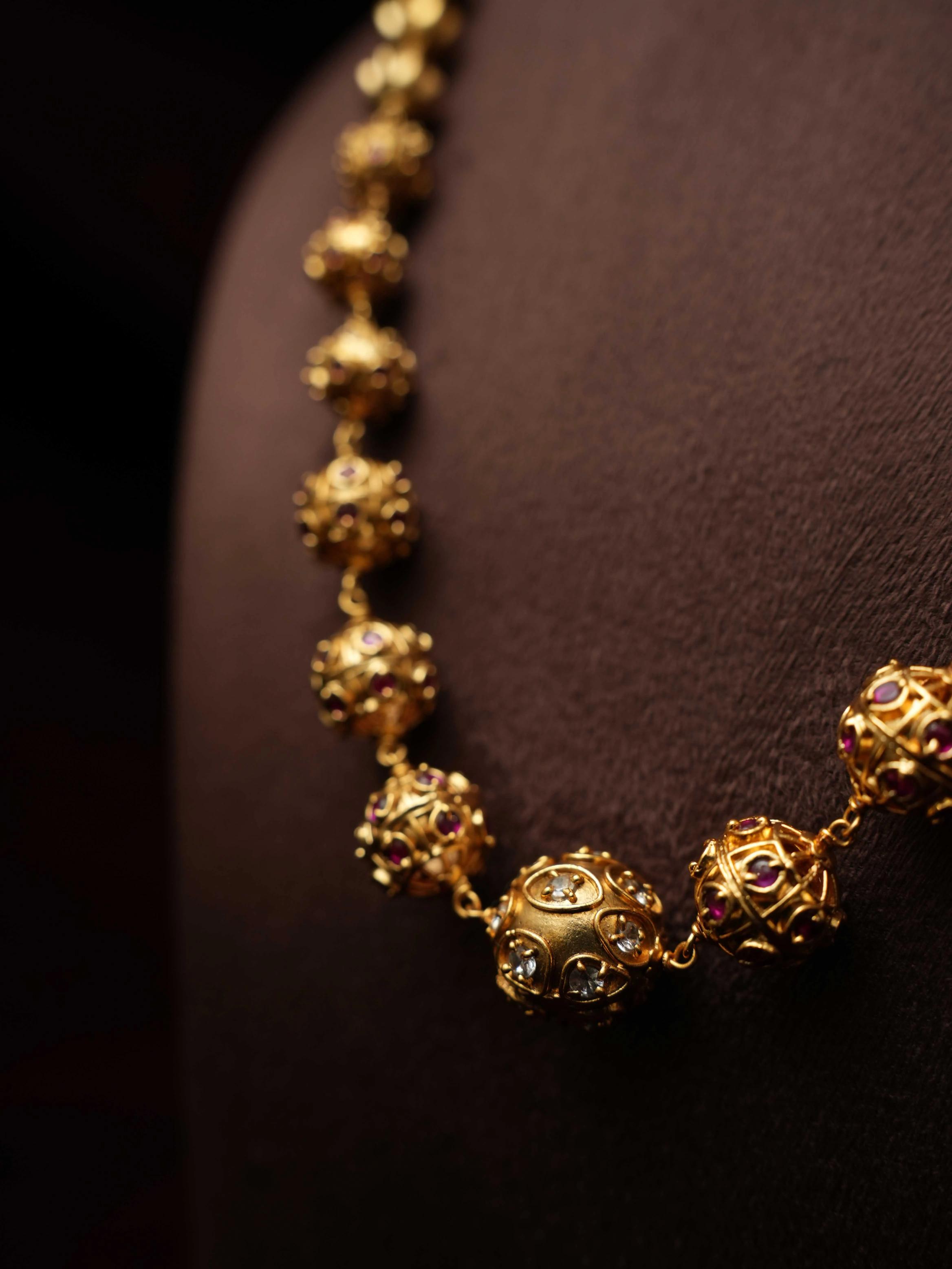 SHANA SINGLE LAYERED ANTIQUE NECKLACE - Rimli Boutique