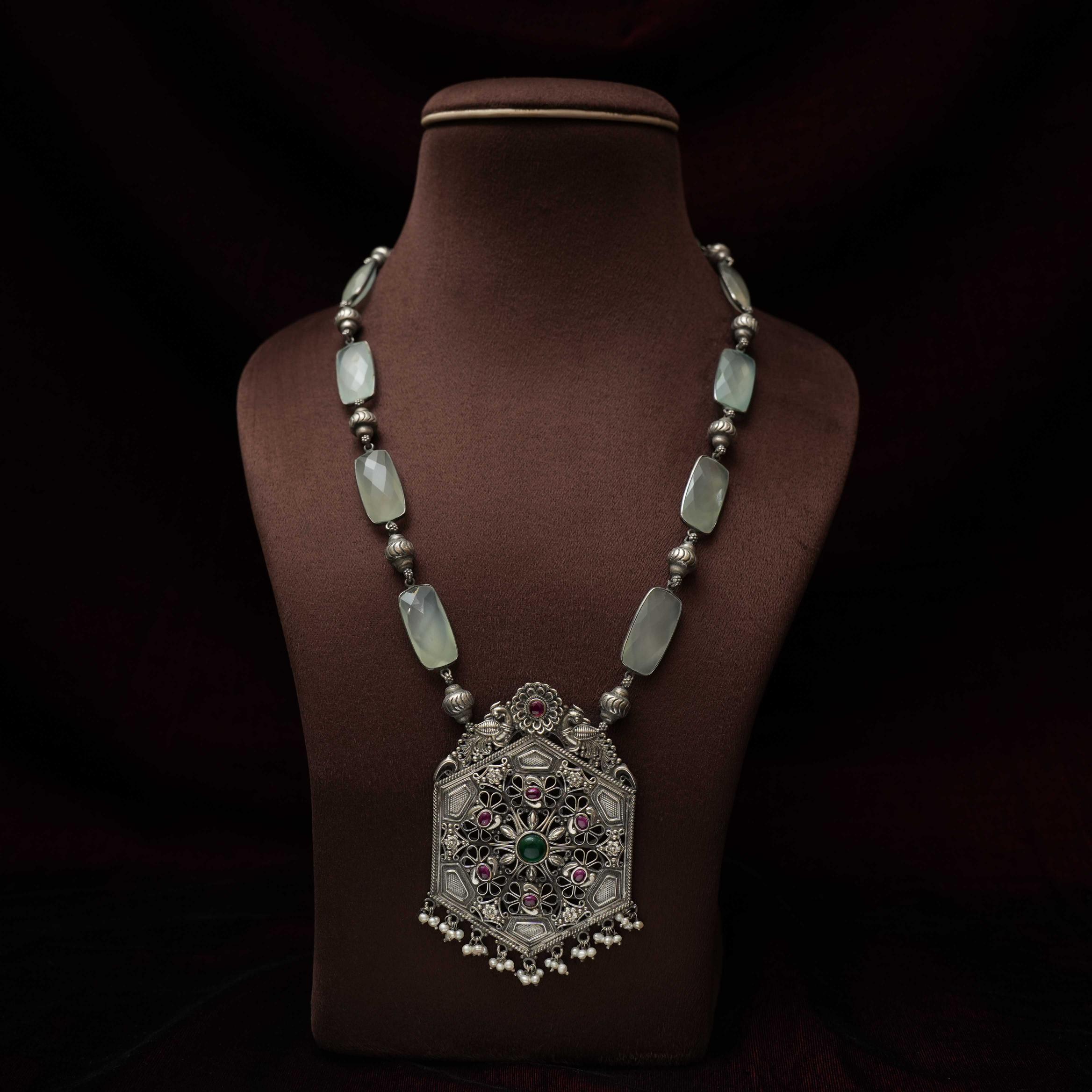 Oxidised Silver Necklace - Rimli Boutique