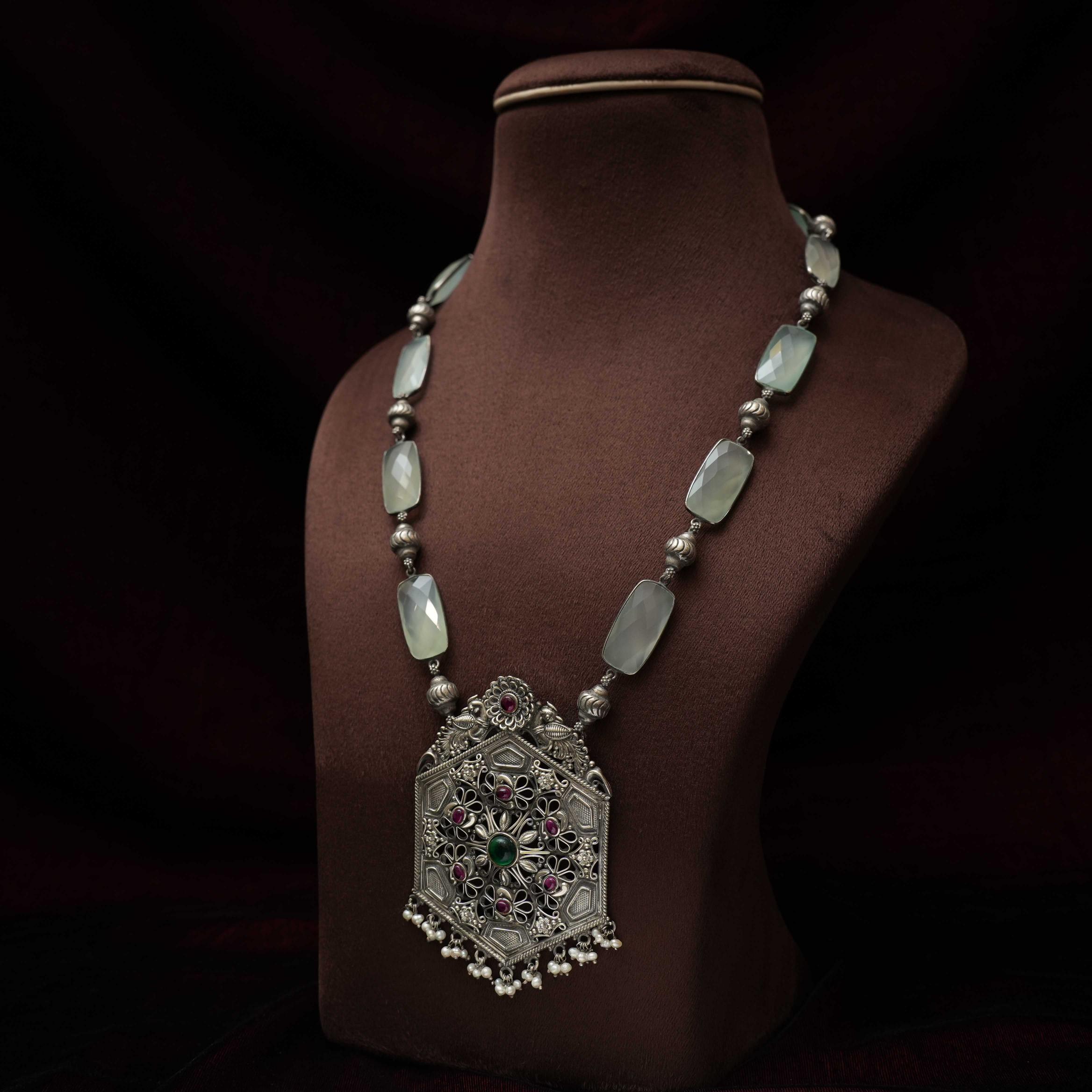 Oxidised Silver Necklace - Rimli Boutique