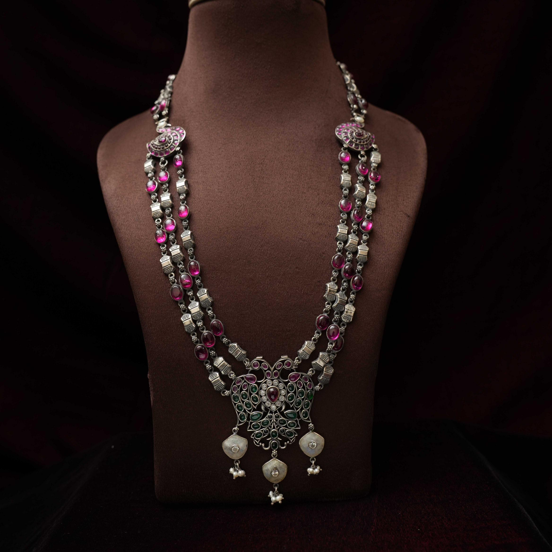 Ethnic Silver Necklace - Rimli Boutique