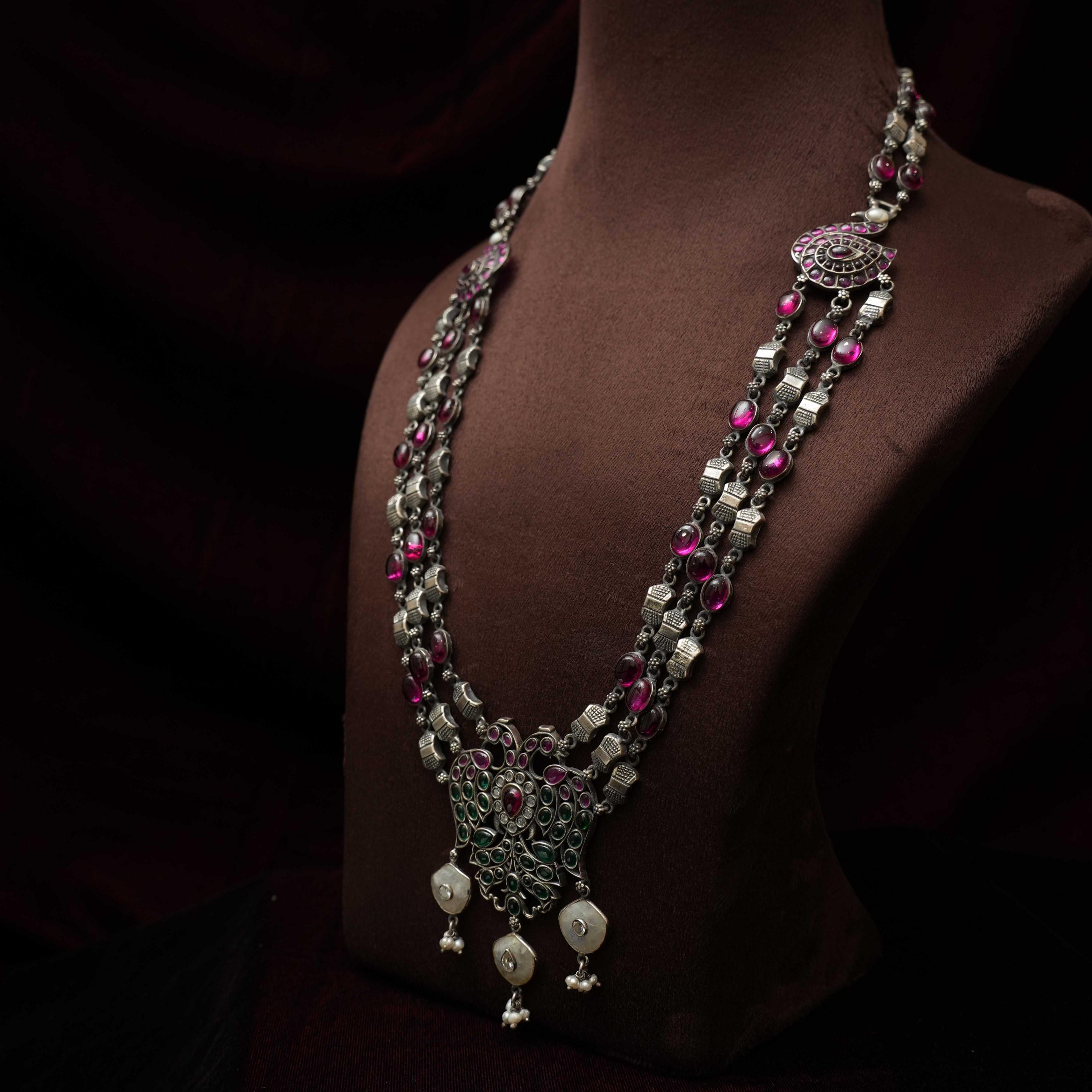 Ethnic Silver Necklace - Rimli Boutique