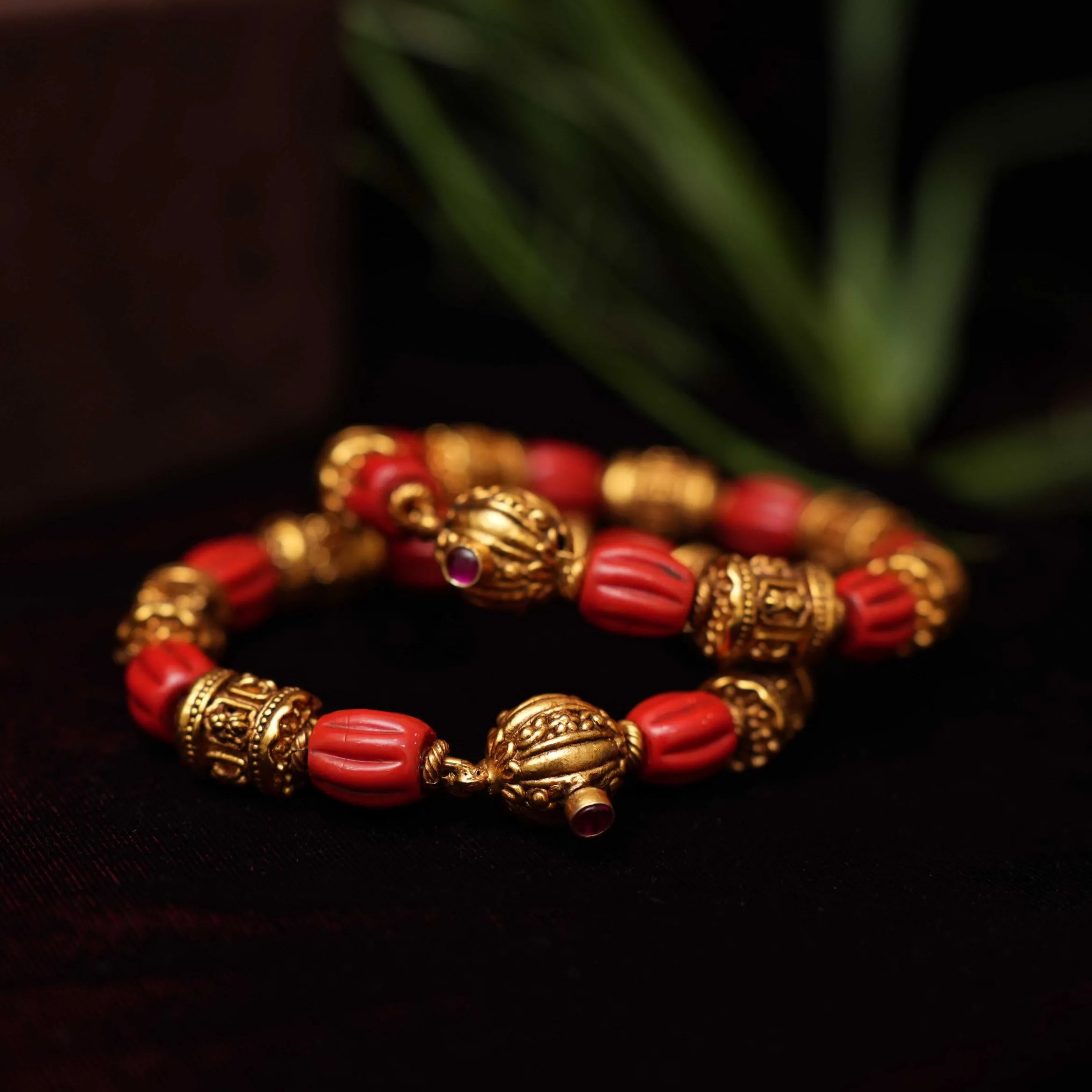 Caitri Silver Coral Bangle - Rimli Boutique