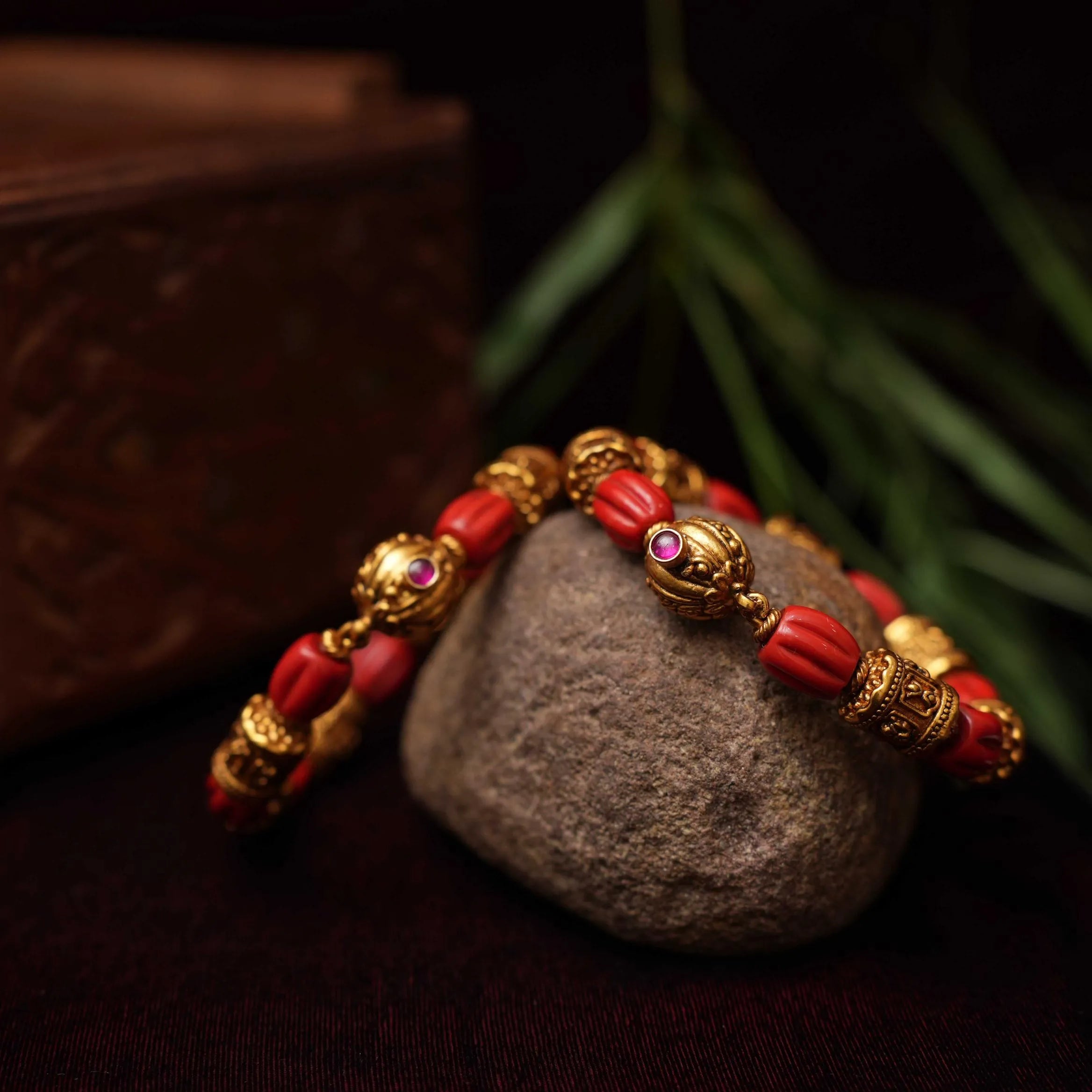 Caitri Silver Coral Bangle - Rimli Boutique