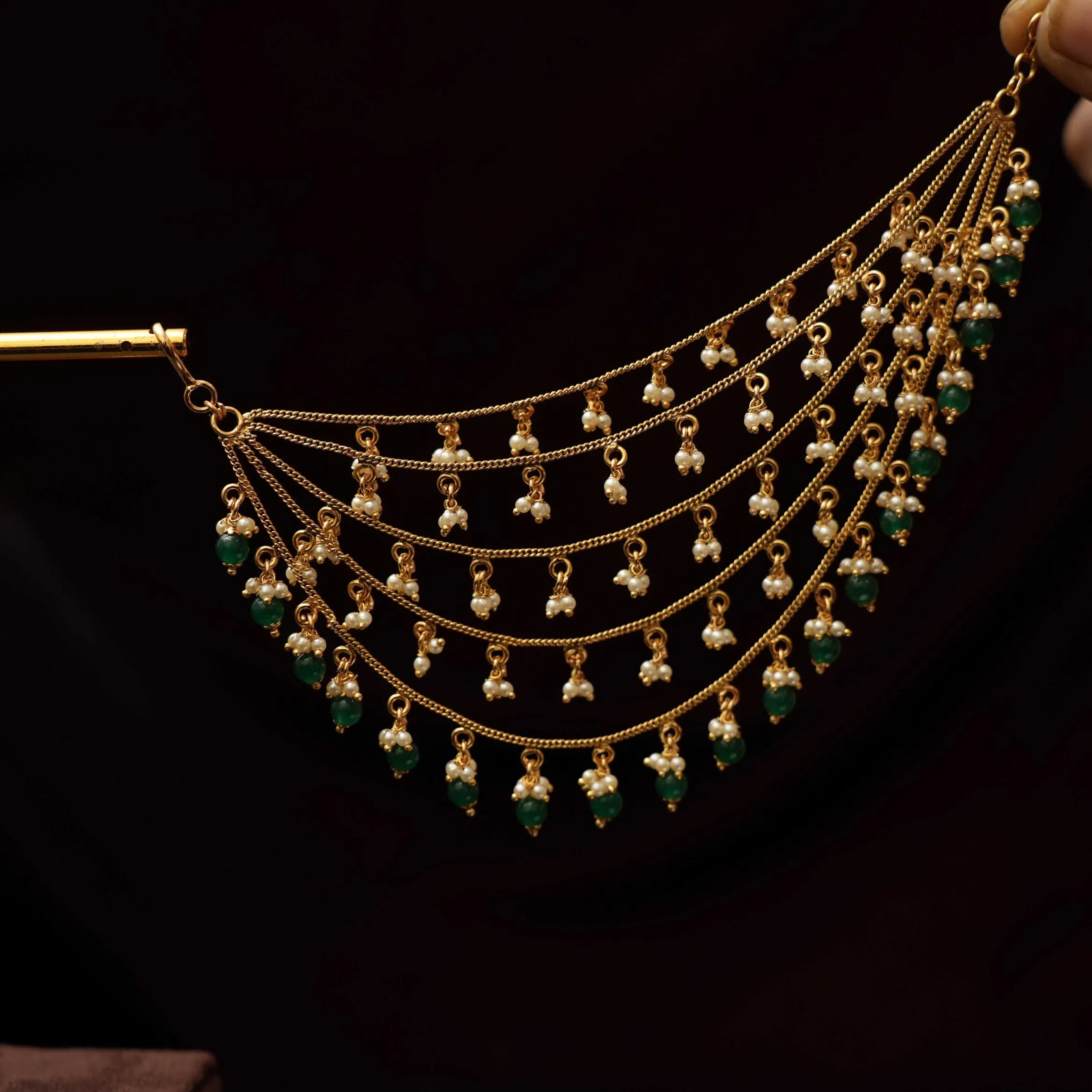 Adrita Polki Ear Chain - Rimli Boutique