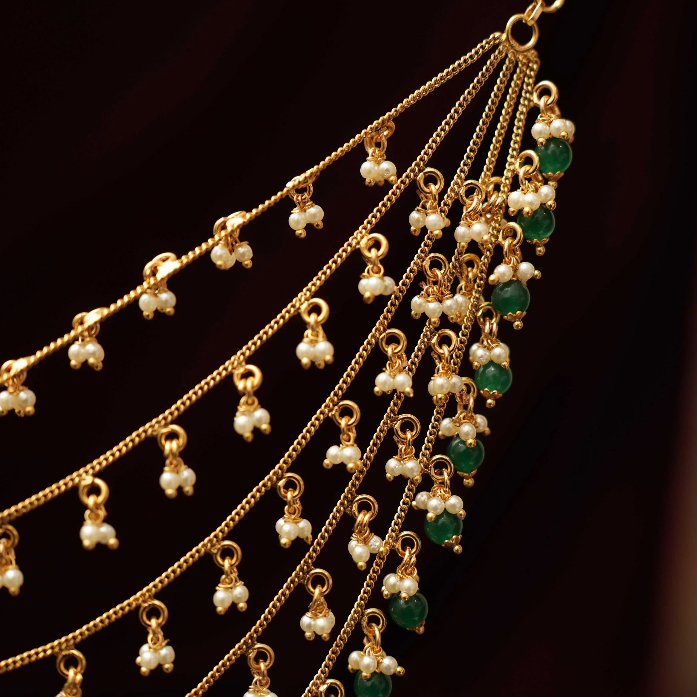 Adrita Polki Ear Chain - Rimli Boutique