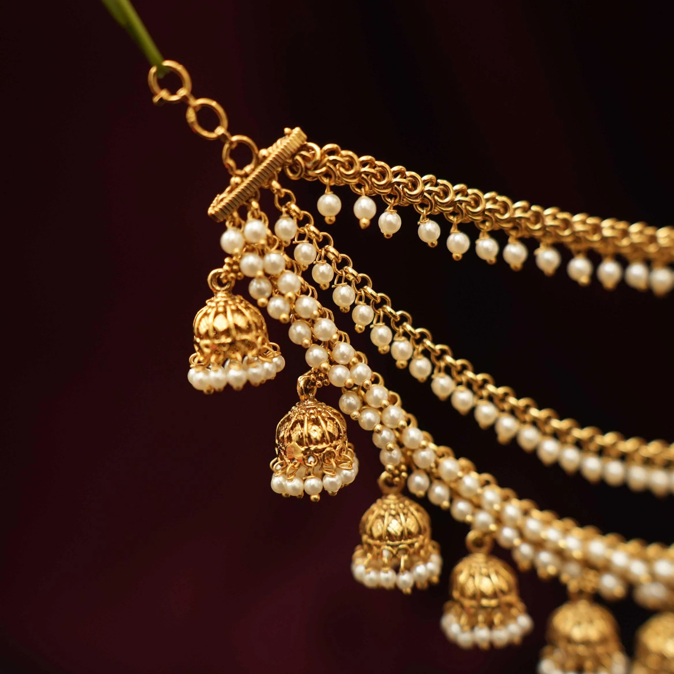 Keya Antique Pearl Ear Chain - Rimli Boutique