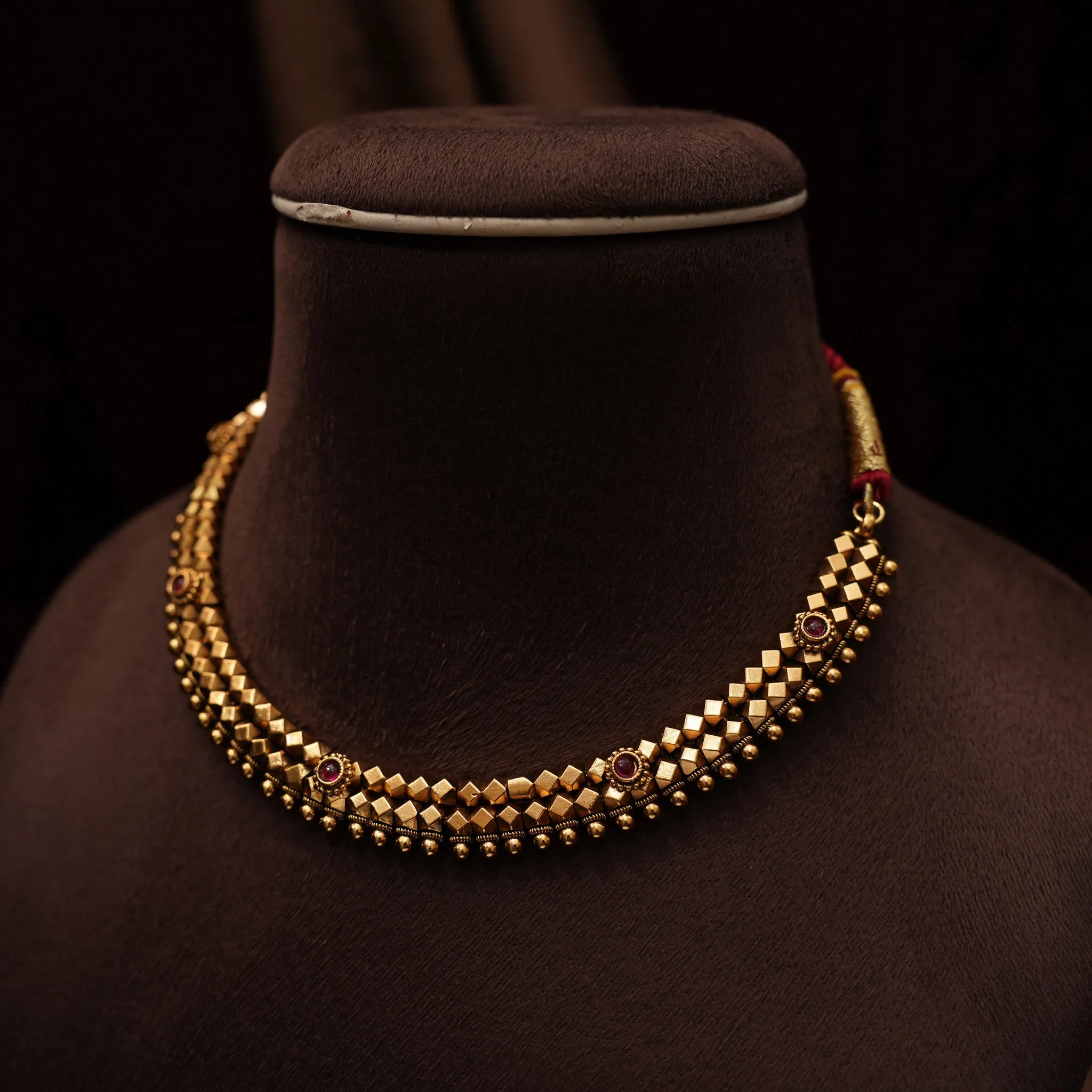 Sachita Antique Choker - Mega Red