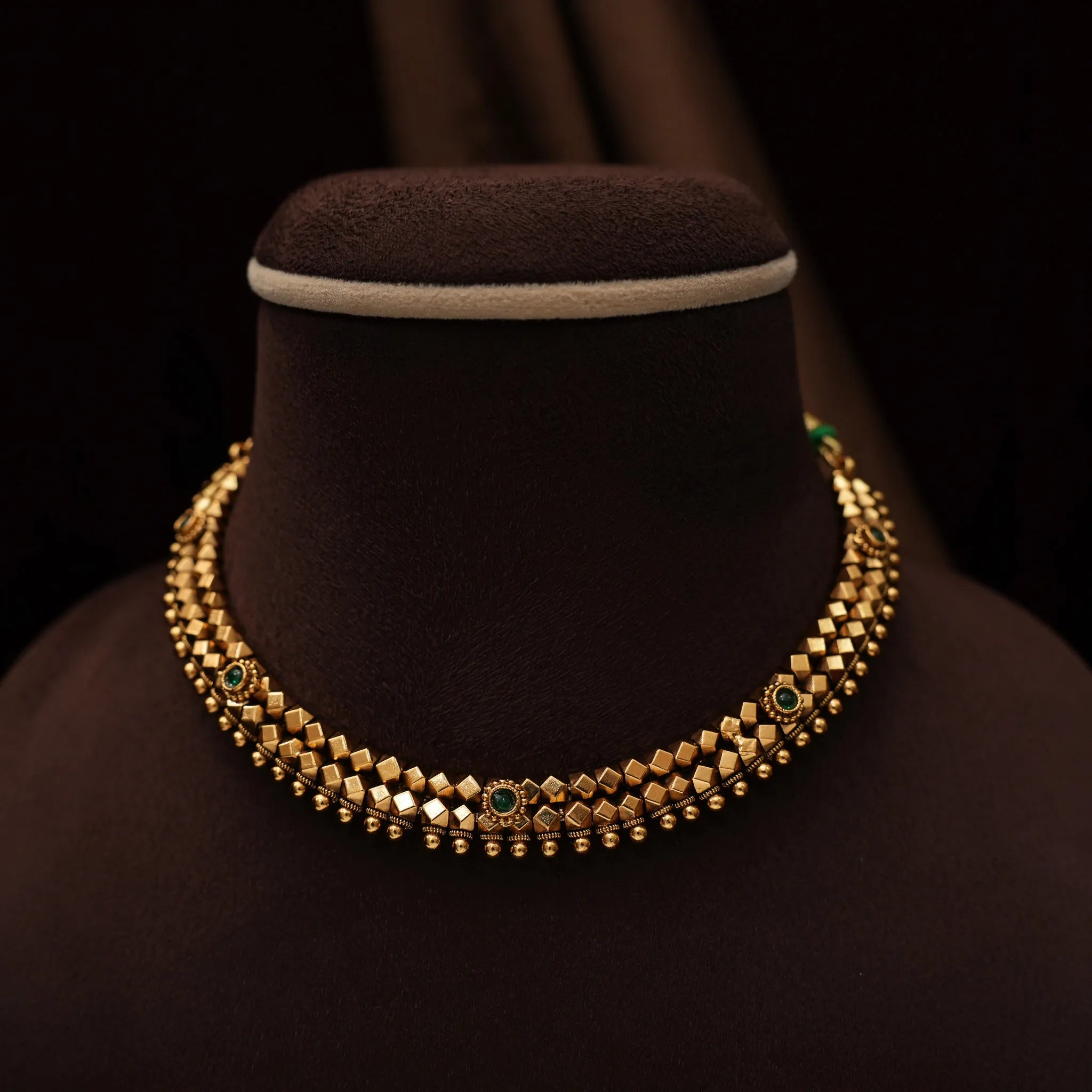 Sachita Antique Choker - Mega Green