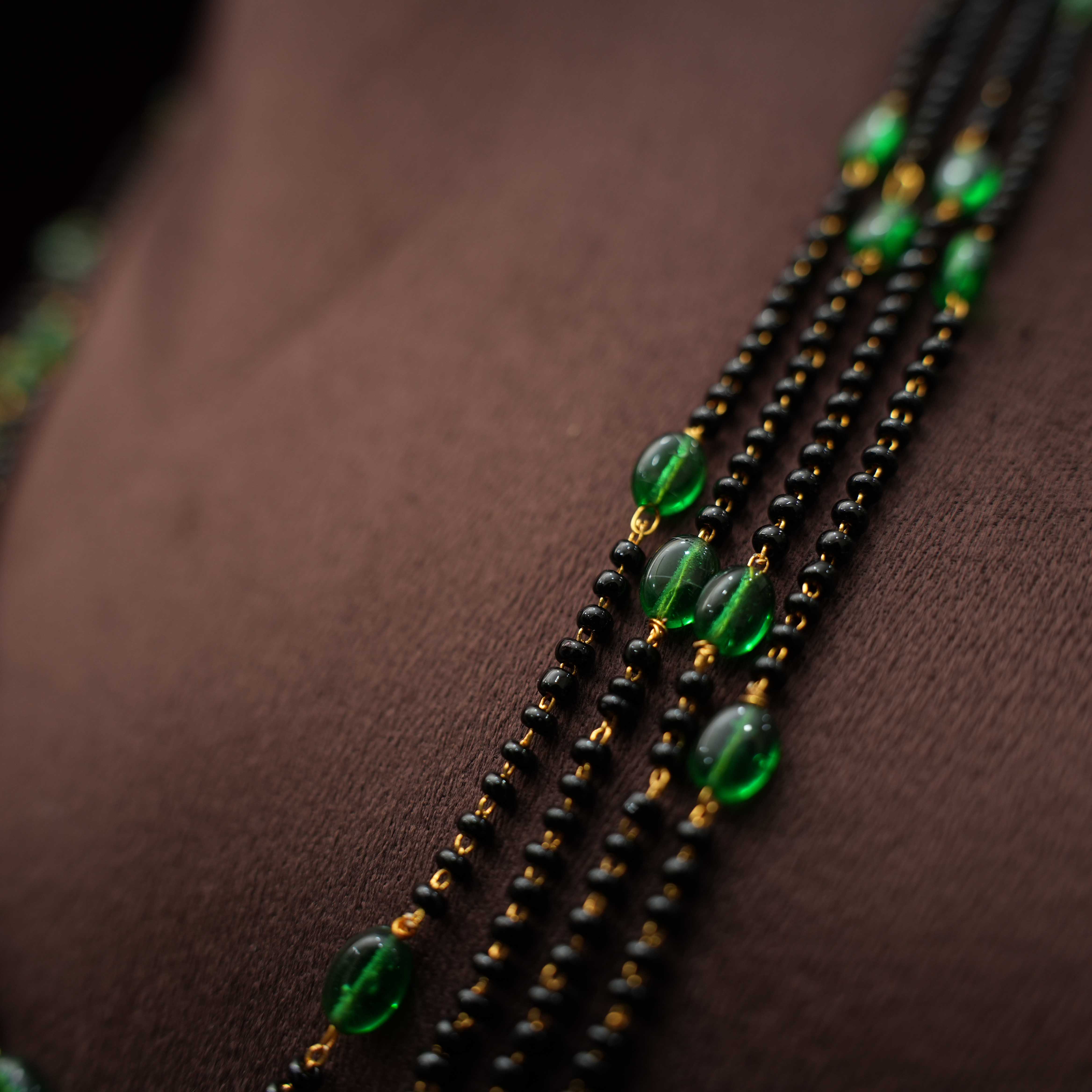 Pavni Beaded Necklace - Green - Rimli Boutique