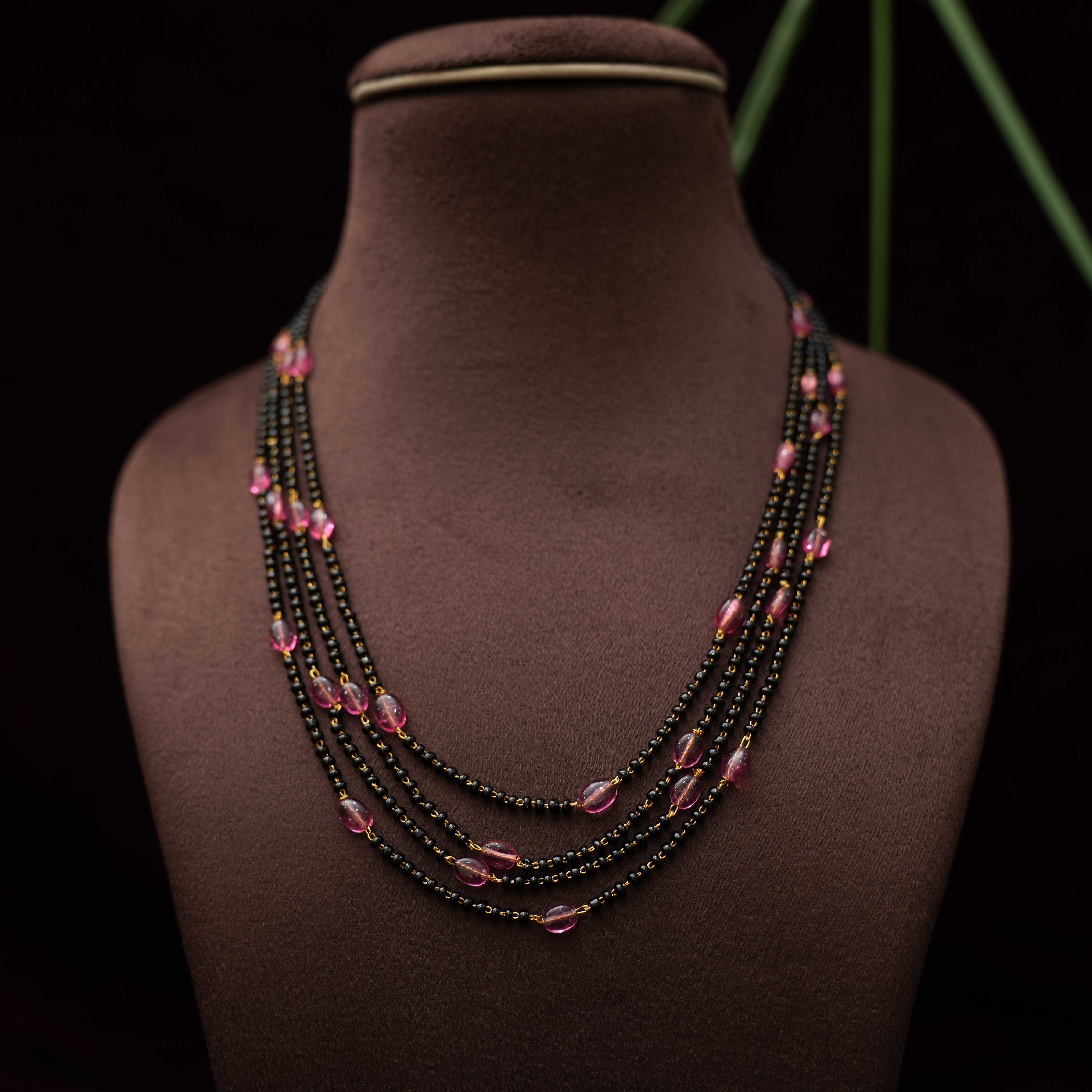 Pavni Beaded Necklace - Pink - Rimli Boutique