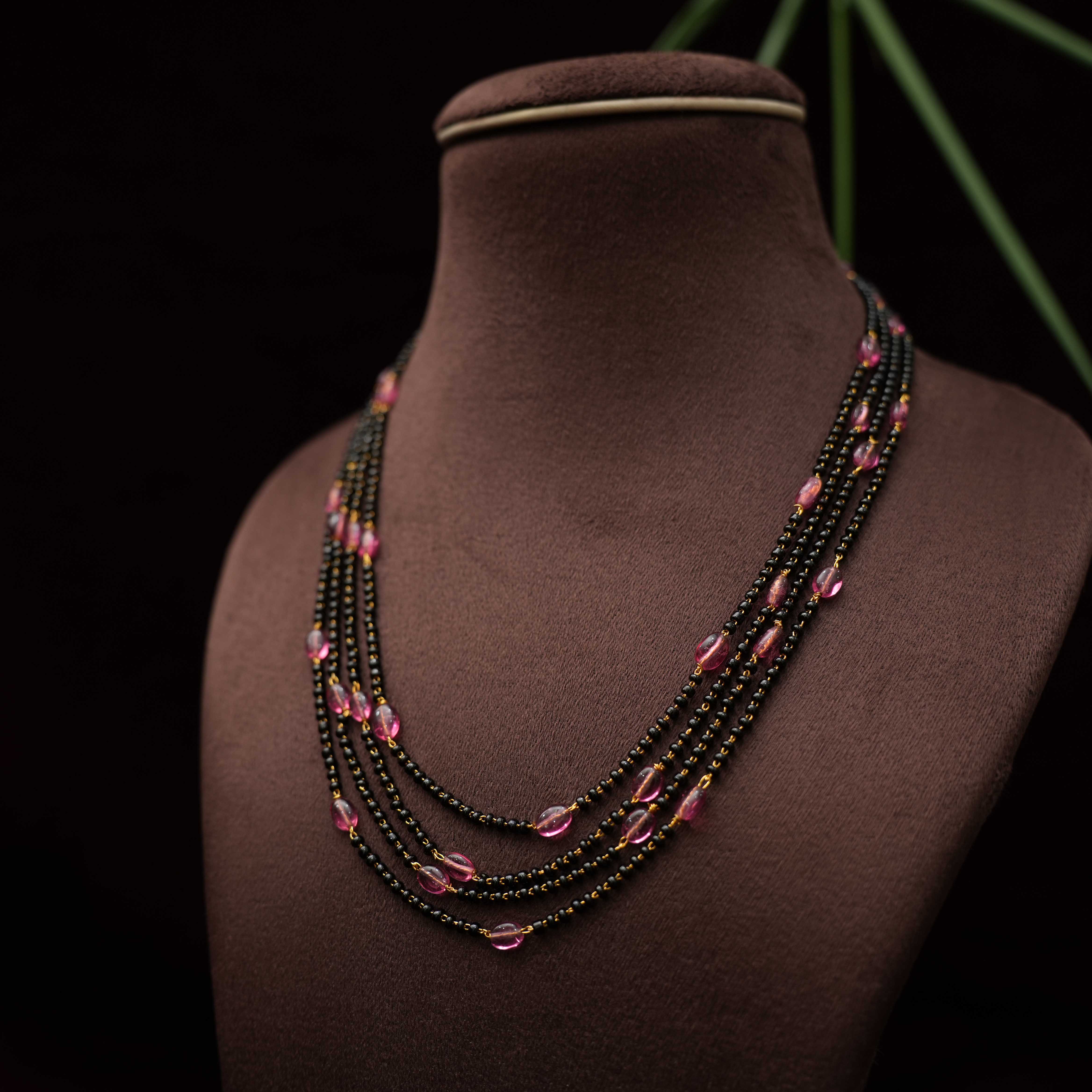 Pavni Beaded Necklace - Pink - Rimli Boutique