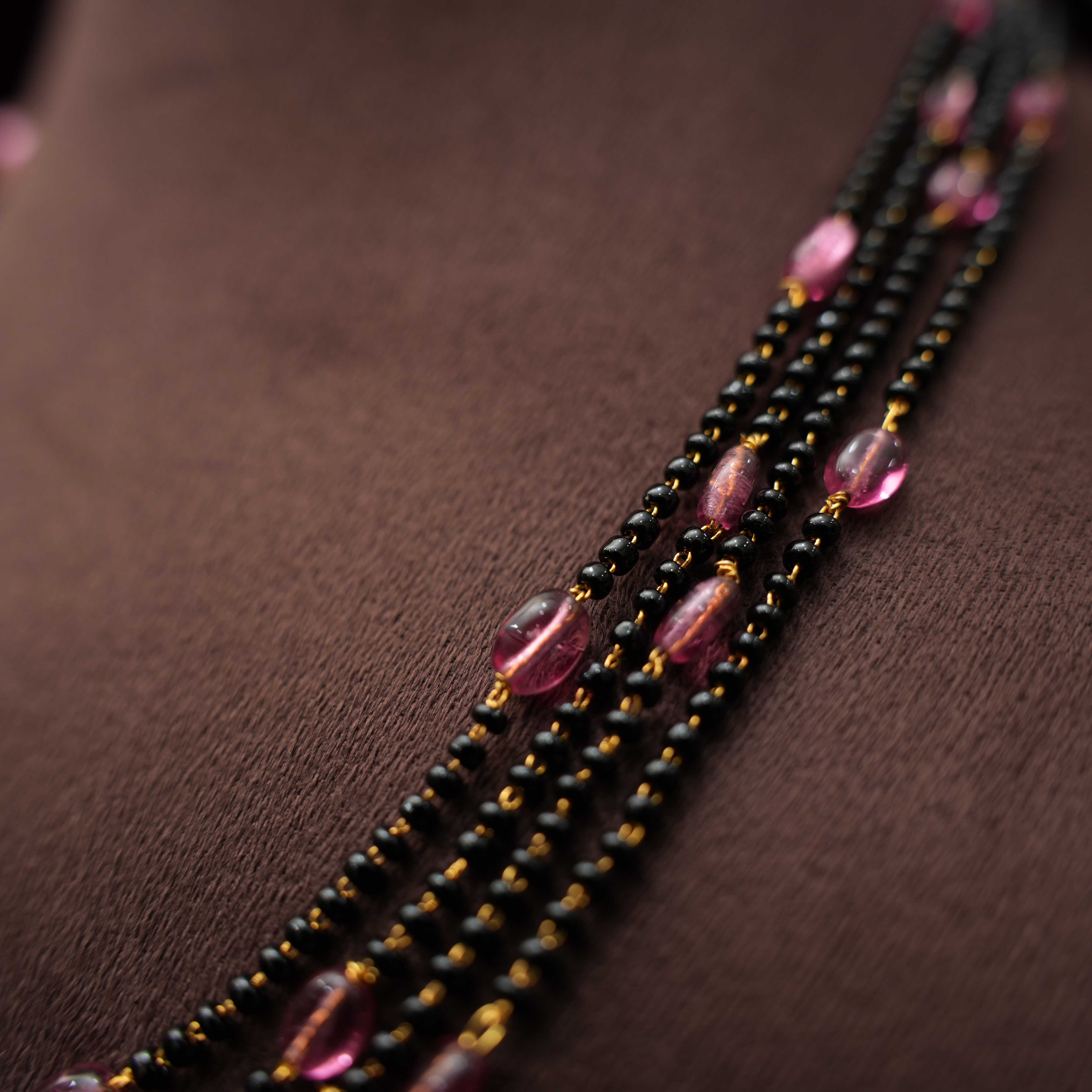 Pavni Beaded Necklace - Pink - Rimli Boutique