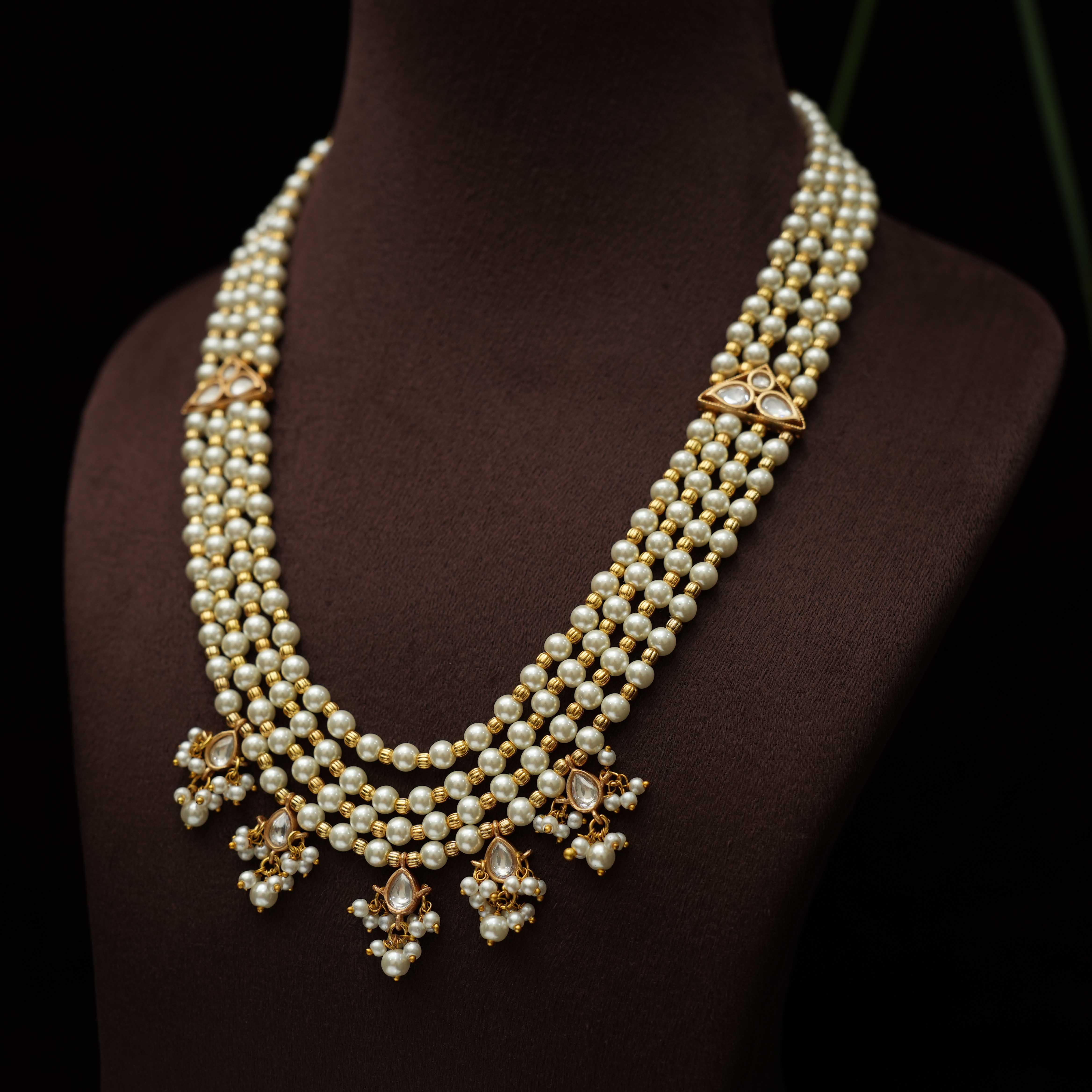 Tiffany Beaded Pearl Necklace - Rimli Boutique