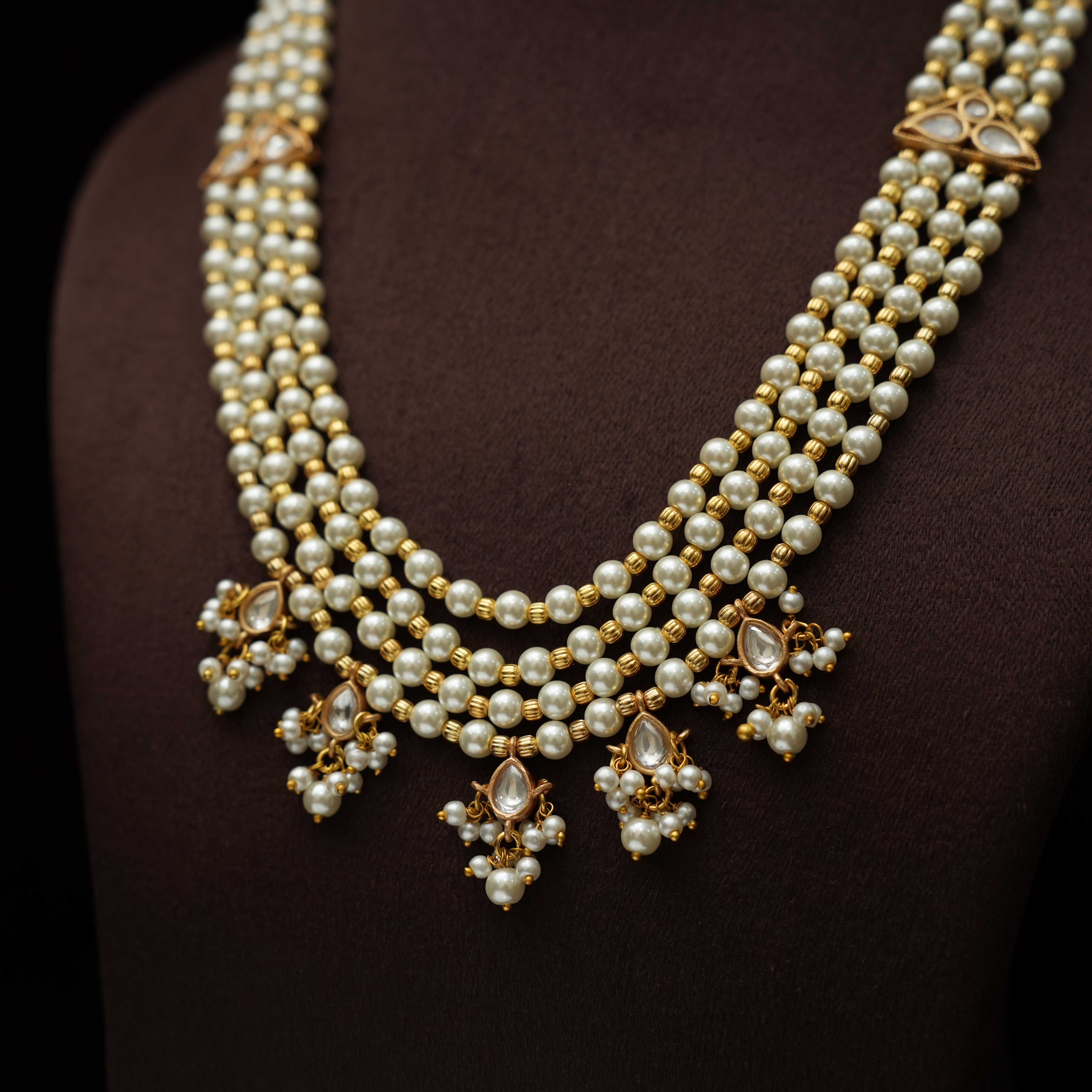 Tiffany Beaded Pearl Necklace - Rimli Boutique