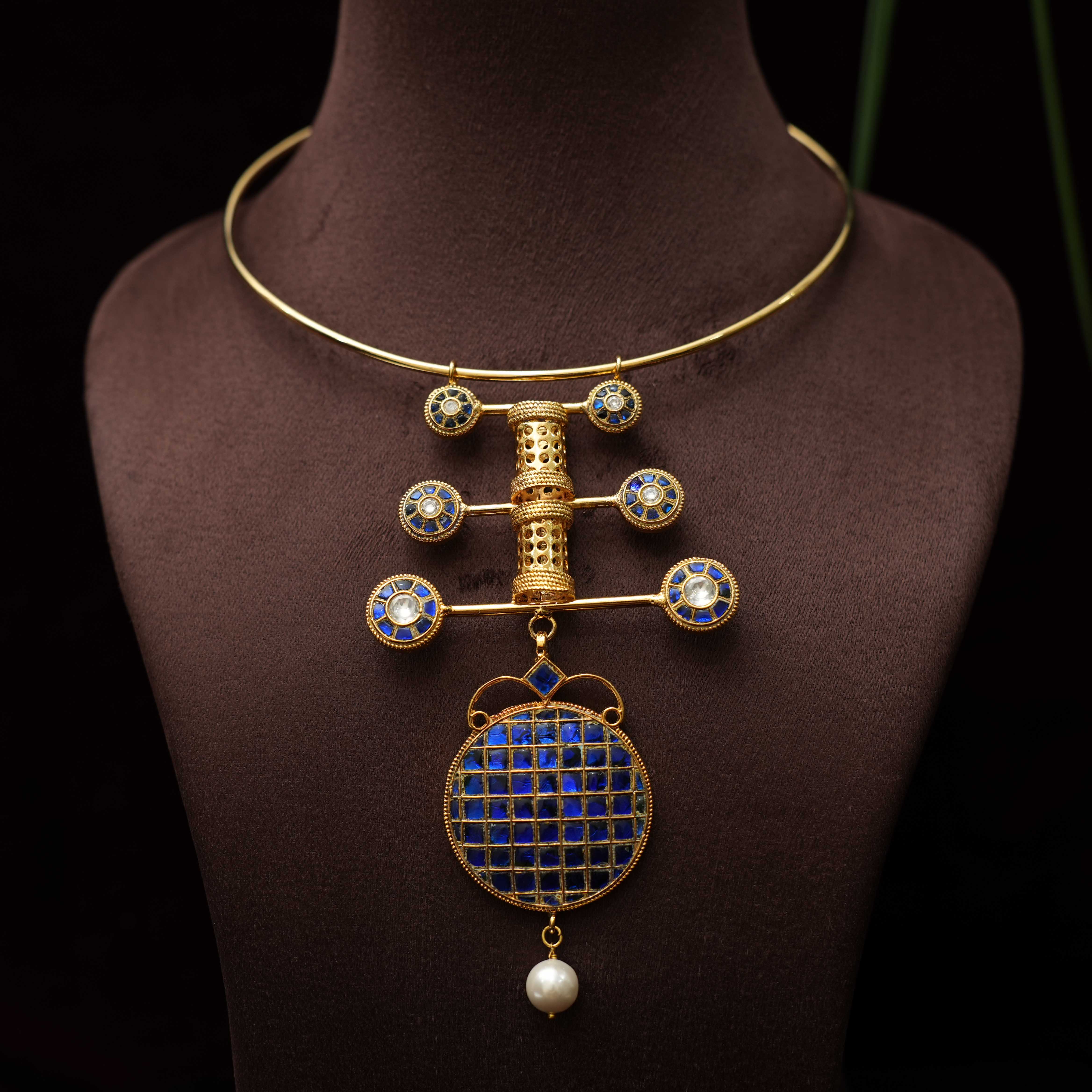 Ahana Statement Polki Necklace - Rimli Boutique