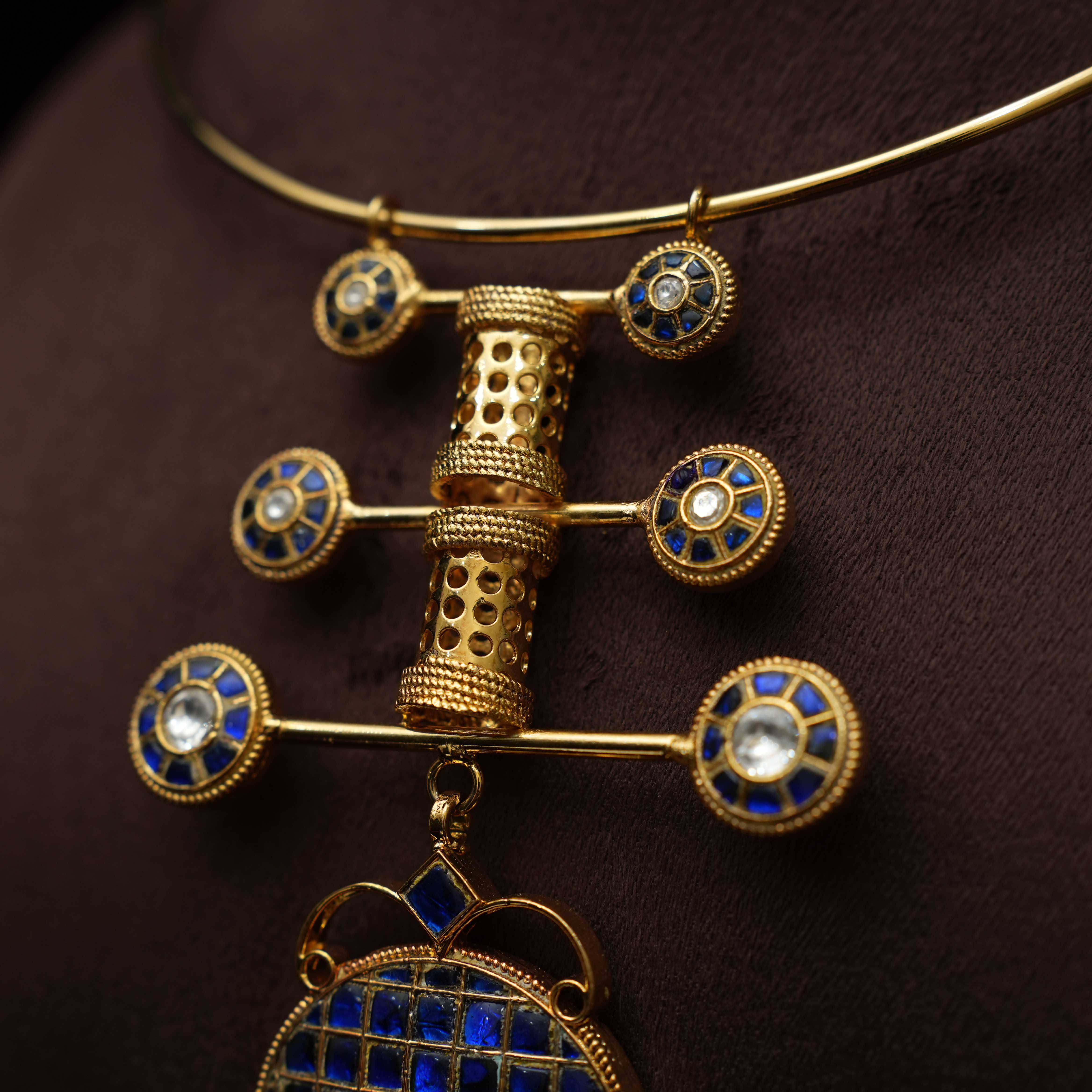 Ahana Statement Polki Necklace - Rimli Boutique