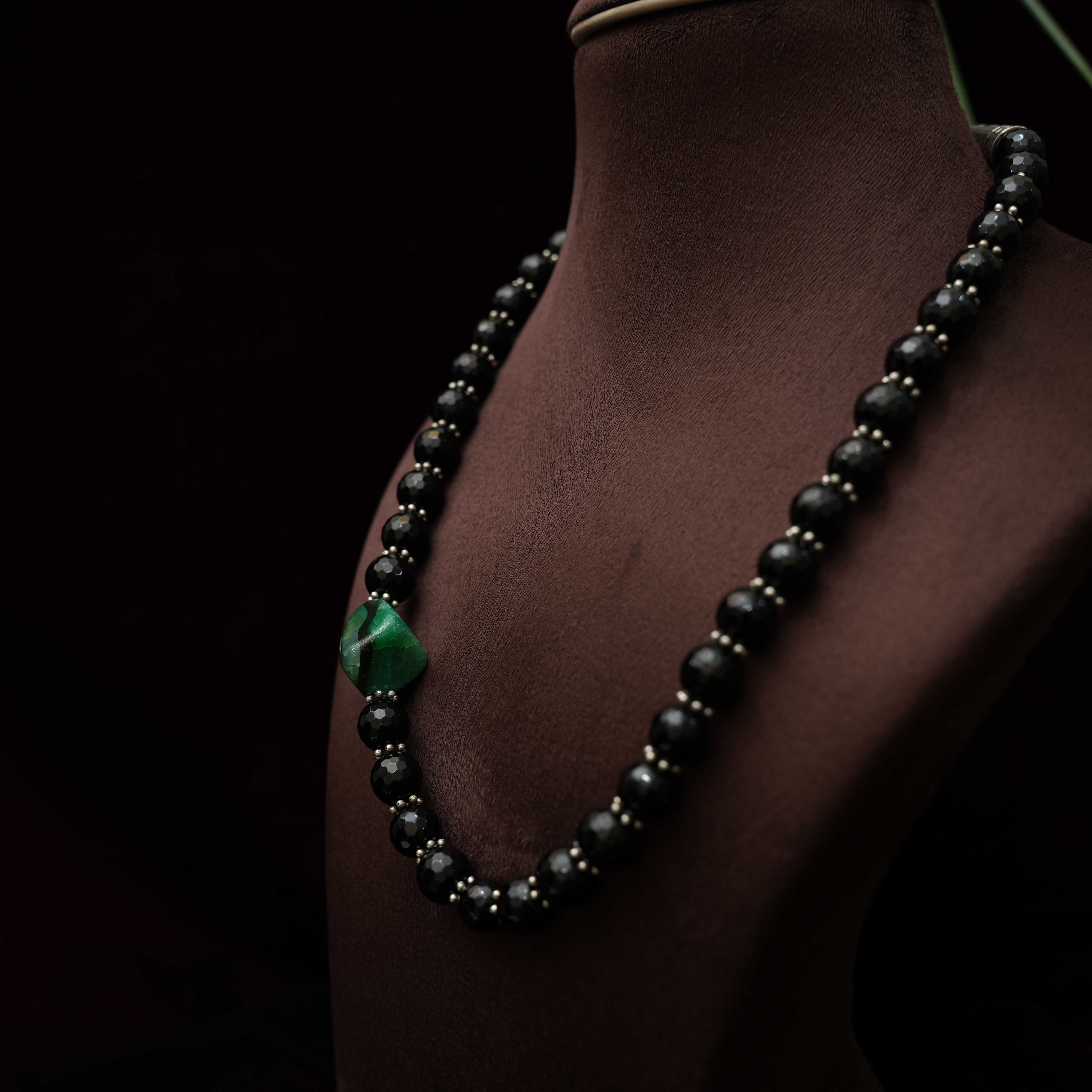 Yuva Beaded Necklace - Black - Rimli Boutique