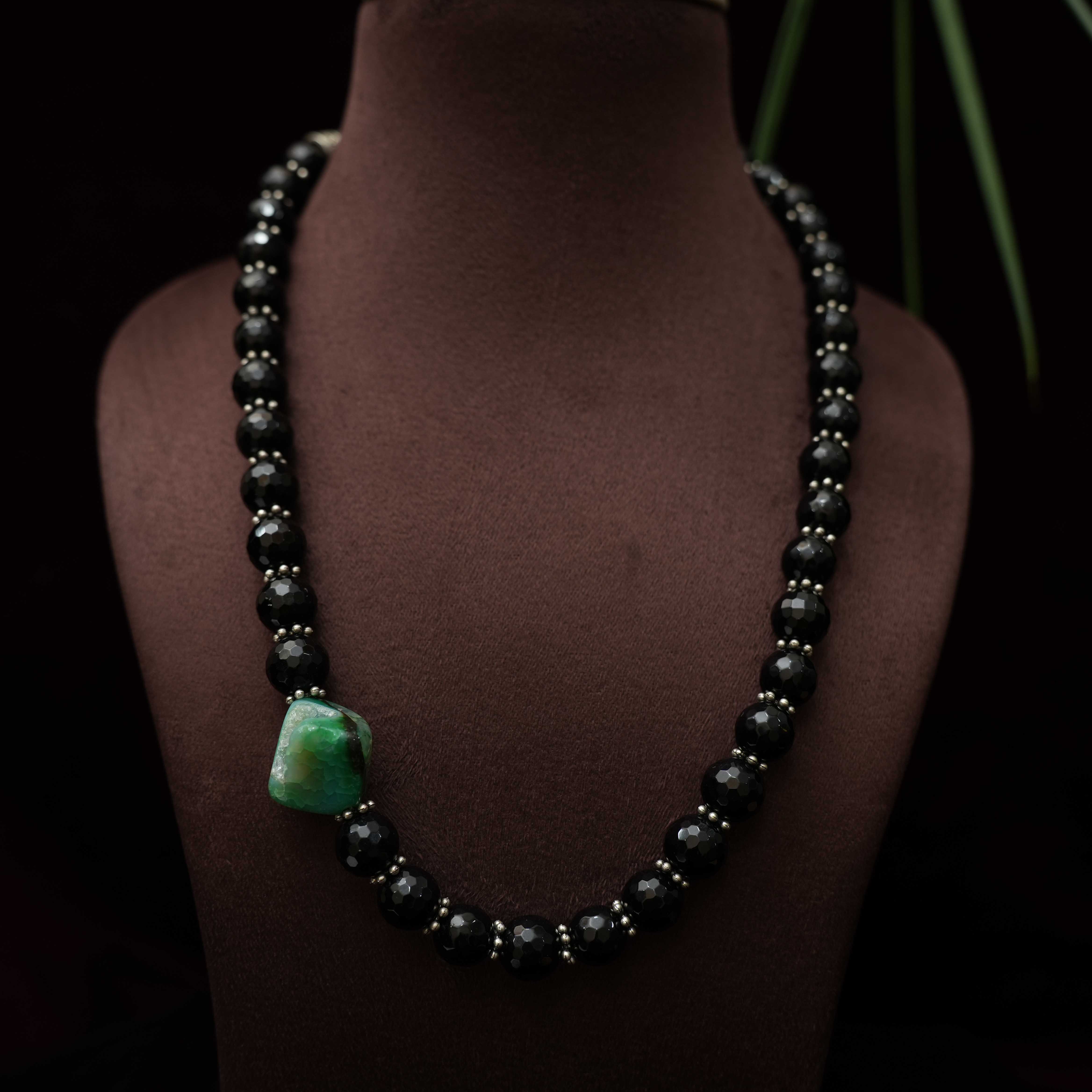 Yuva Beaded Necklace - Black - Rimli Boutique