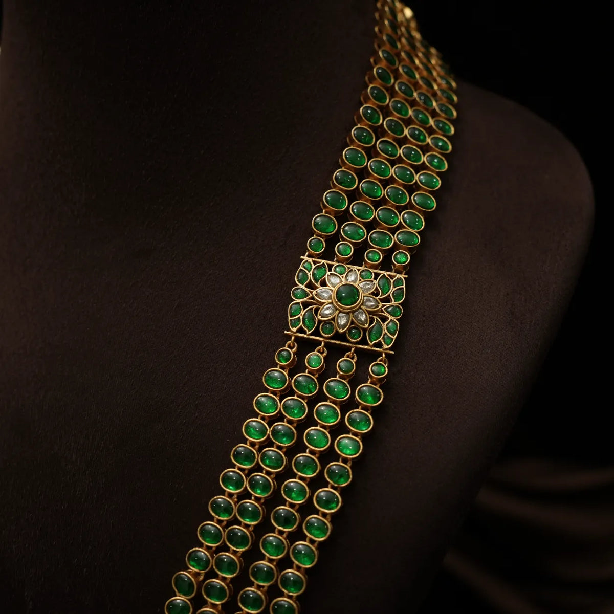 Sahasra Antique Statement Necklace - Green