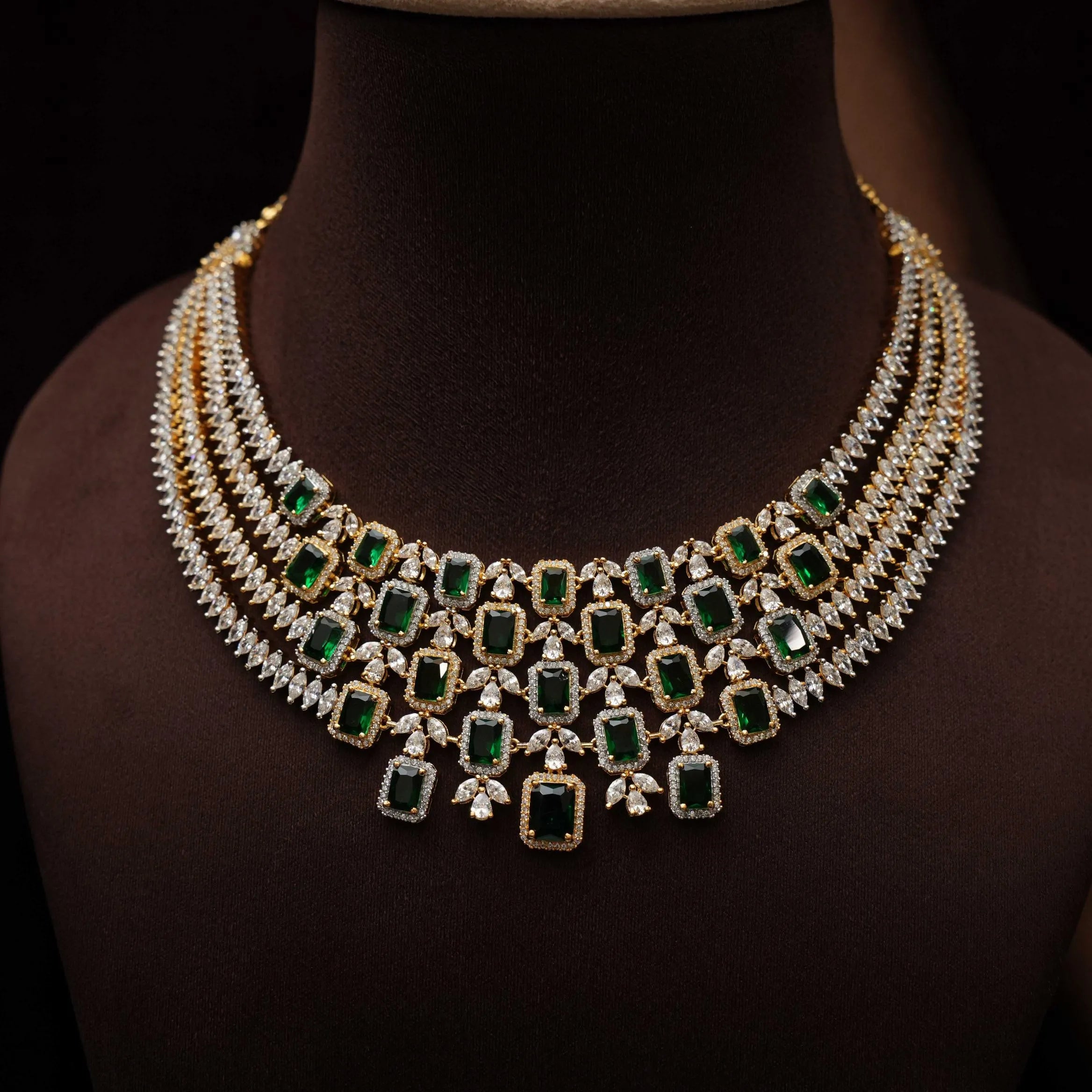 Sahinta Zircon Necklace - Green